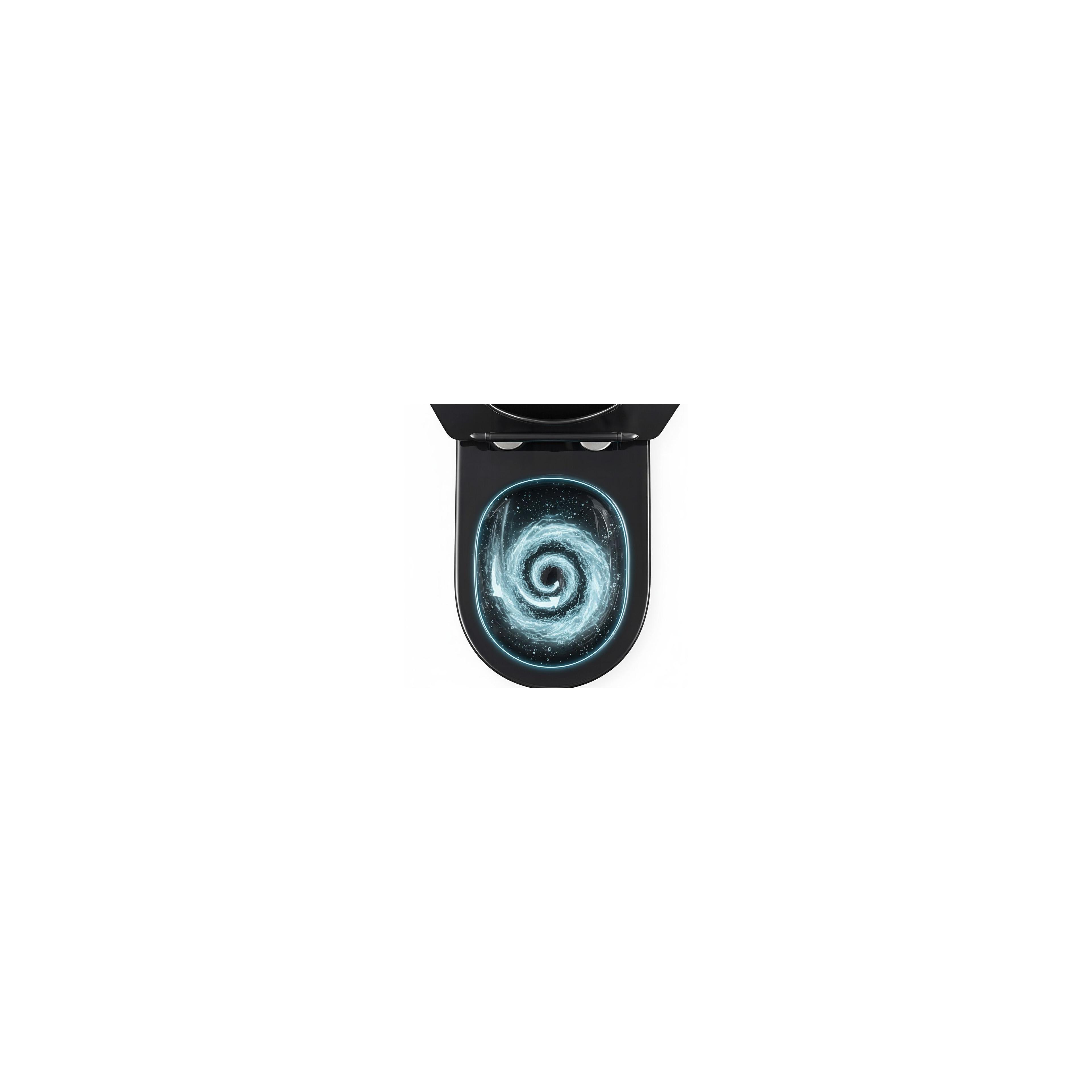 Cuvette WC suspendue Rea Carlo Mini Tornado Black Gold Egde
