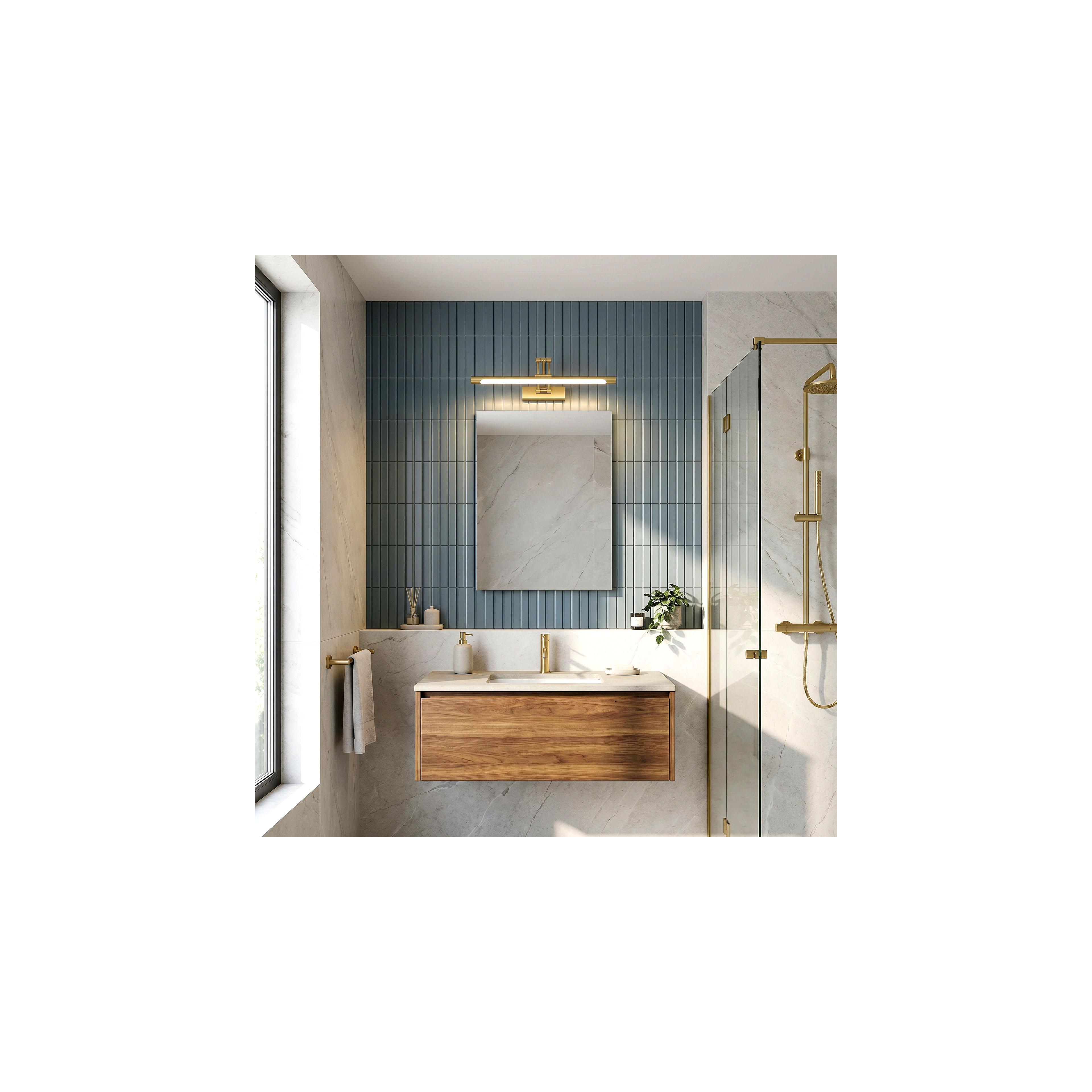 Bad LED-Wandleuchte SWE022-1W 42cm Brush Gold