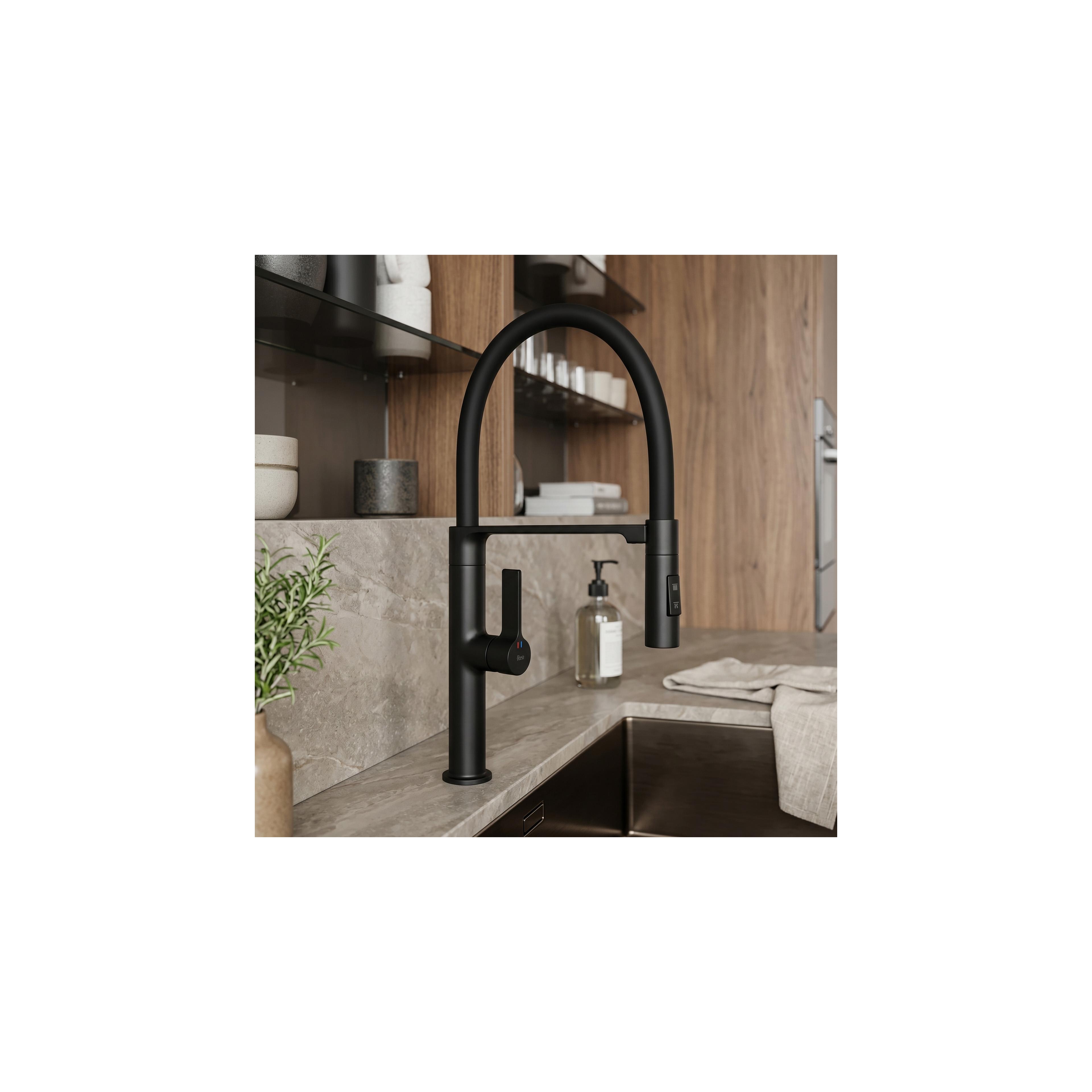 Kitchen faucet REA Lago Black