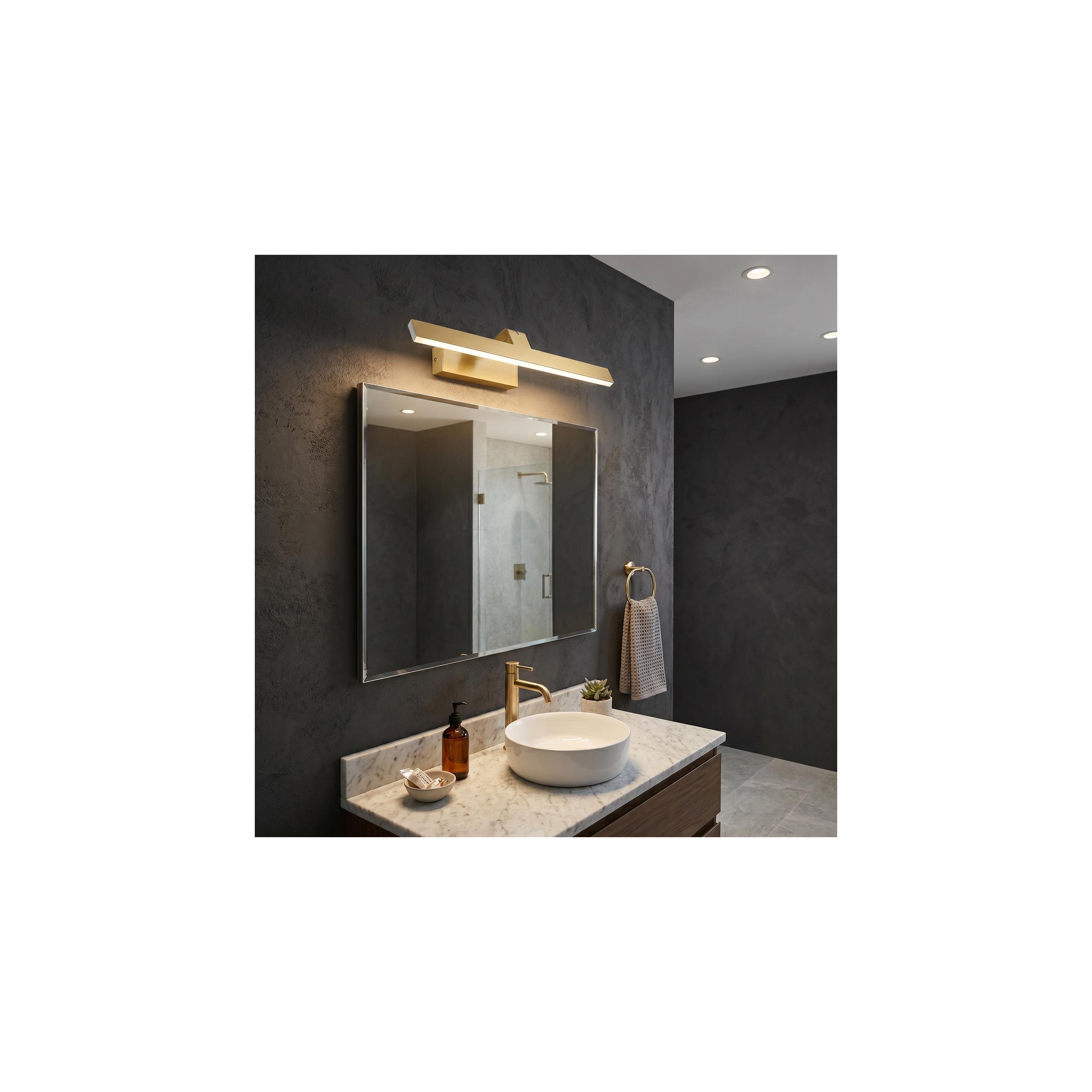 Vannitoa seina LED-valgusti SWE007-1W 43cm BRUSH GOLD