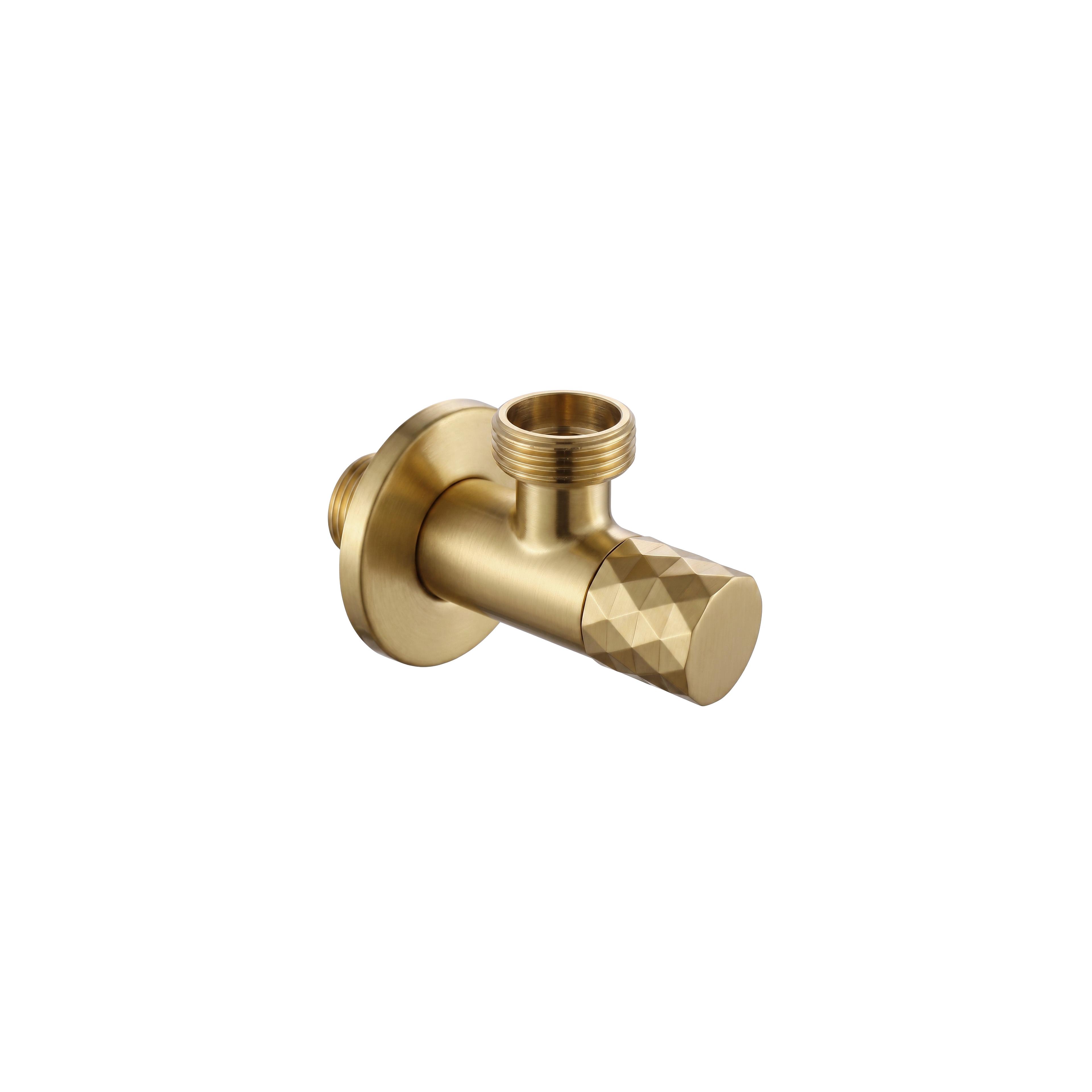 Ugaoni ventil Diamond 03 1/2" x 3/4" Brush Gold