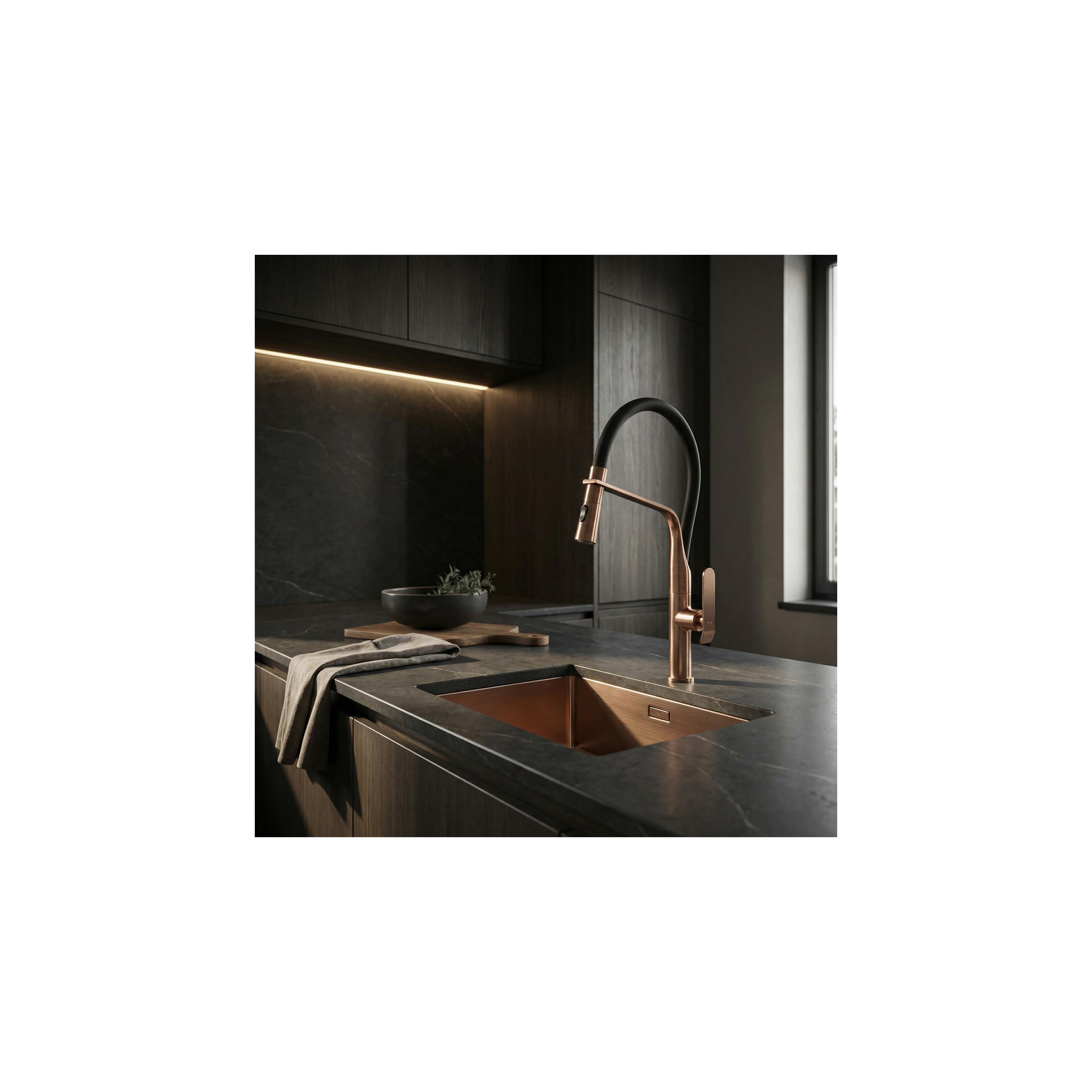 Robinet de cuisine Rea Castor Copper Brush