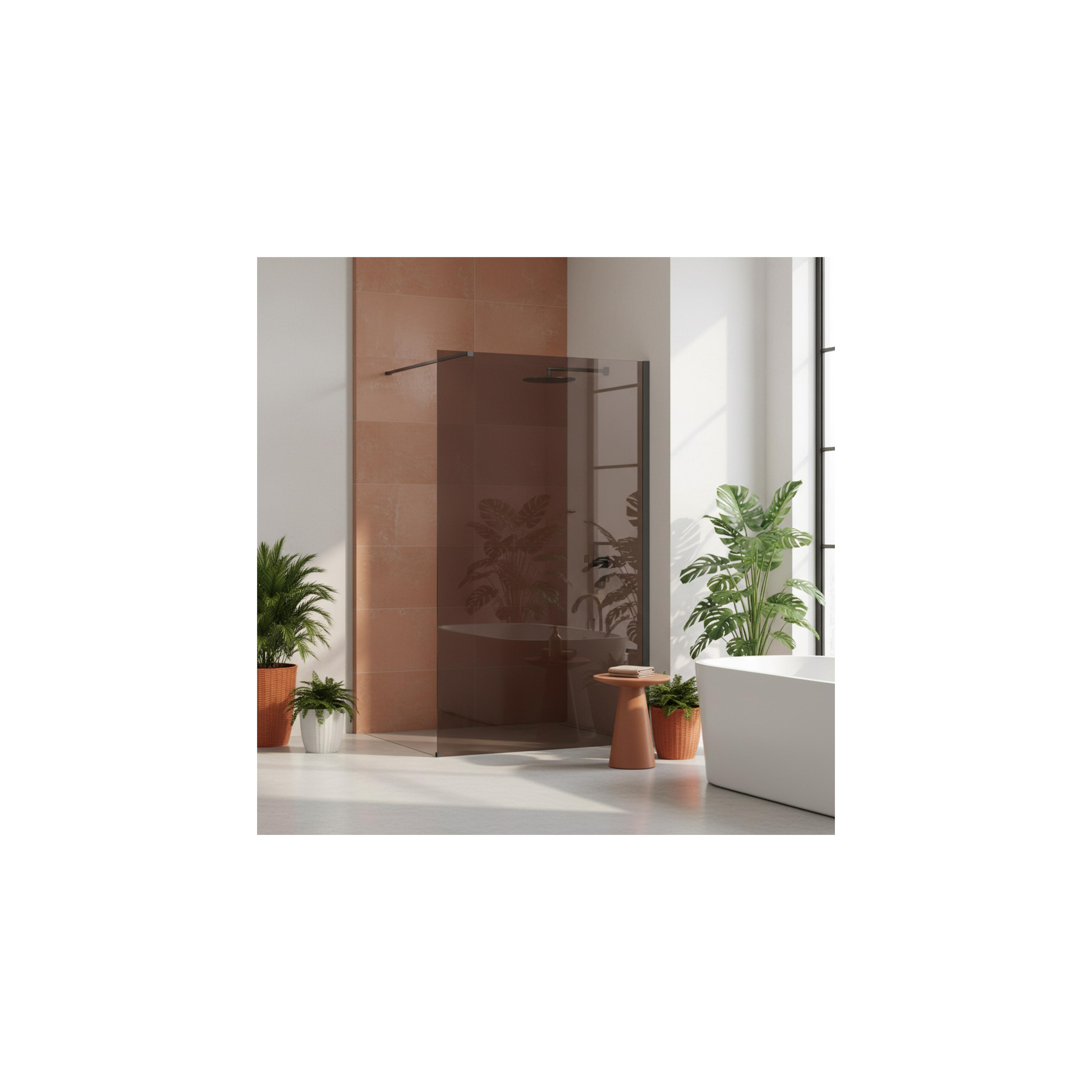 Paroi de douche Rea Flexi Brown / Titan 130