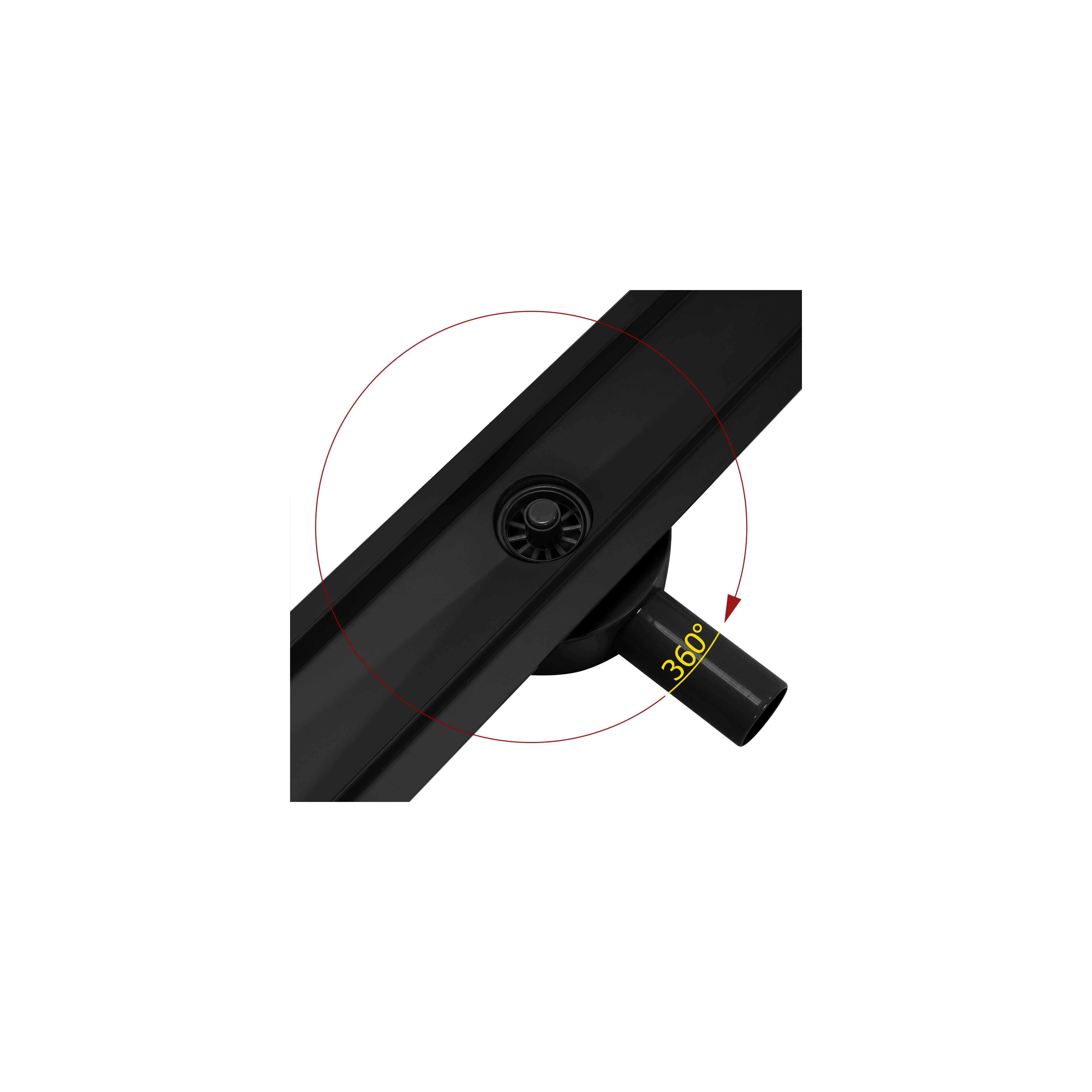 Drain linéaire Rea Greek PRO Black Mat 80