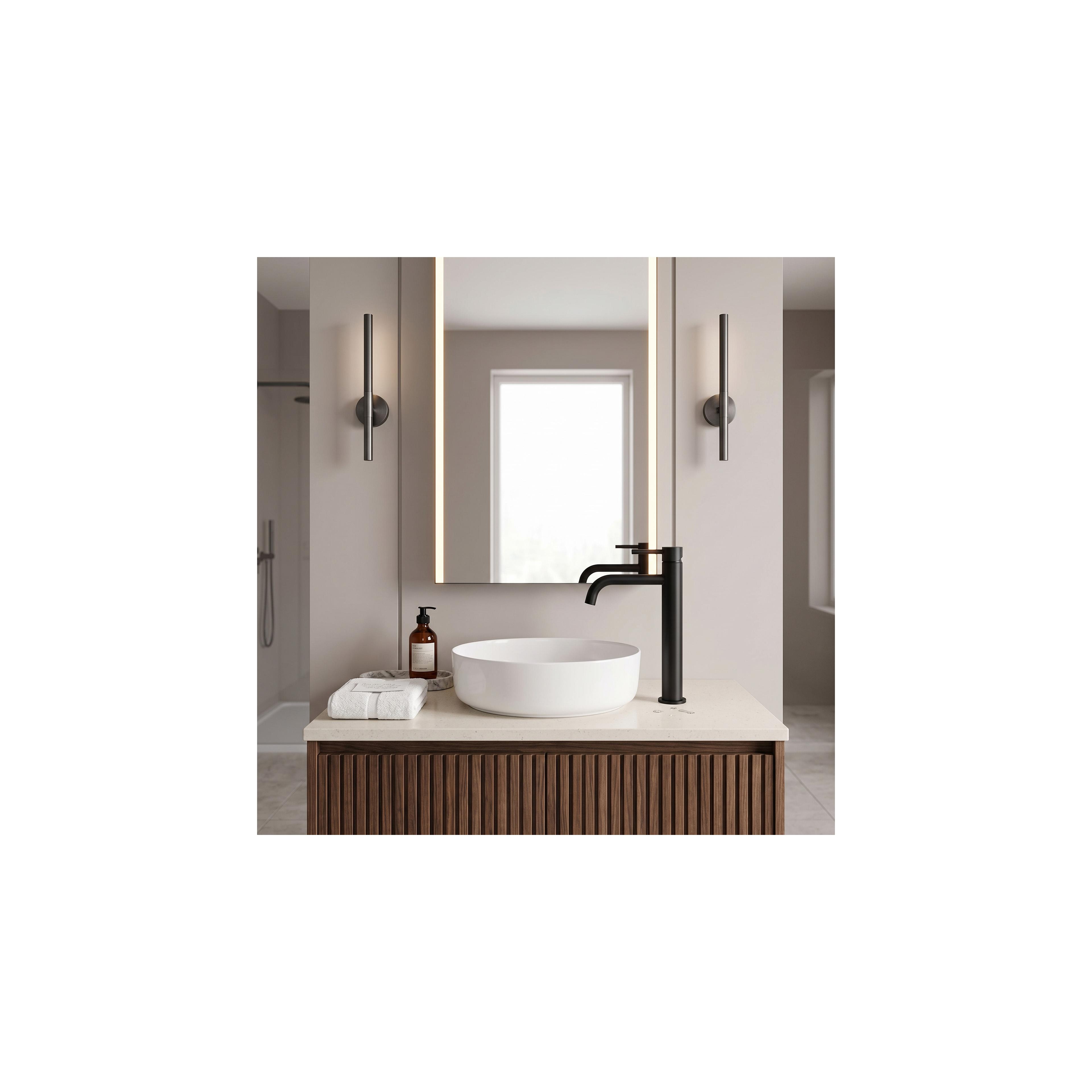 Bathroom faucet Rea Lungo Black High