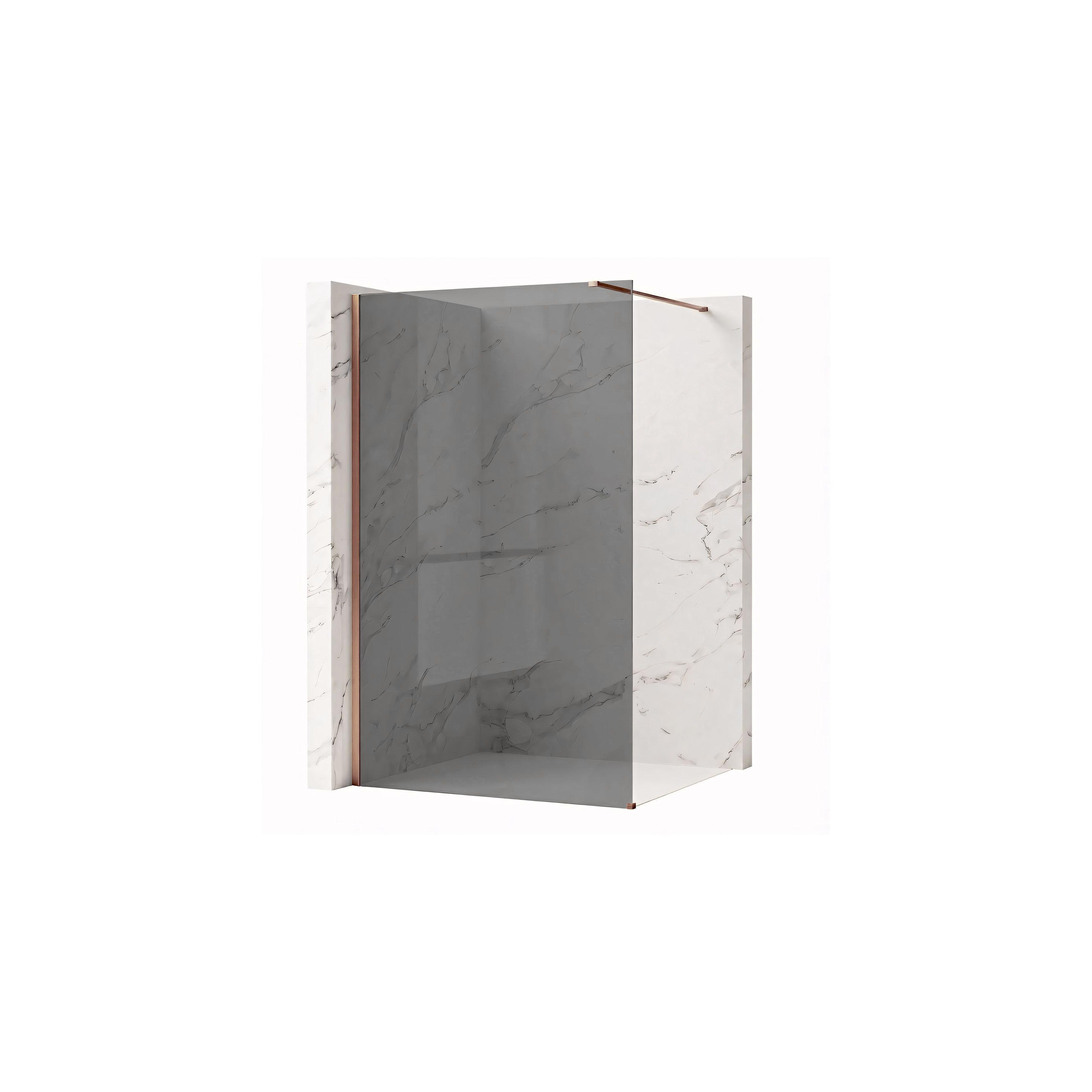 Paroi de douche Rea Flexi Grey / Brush Copper 130