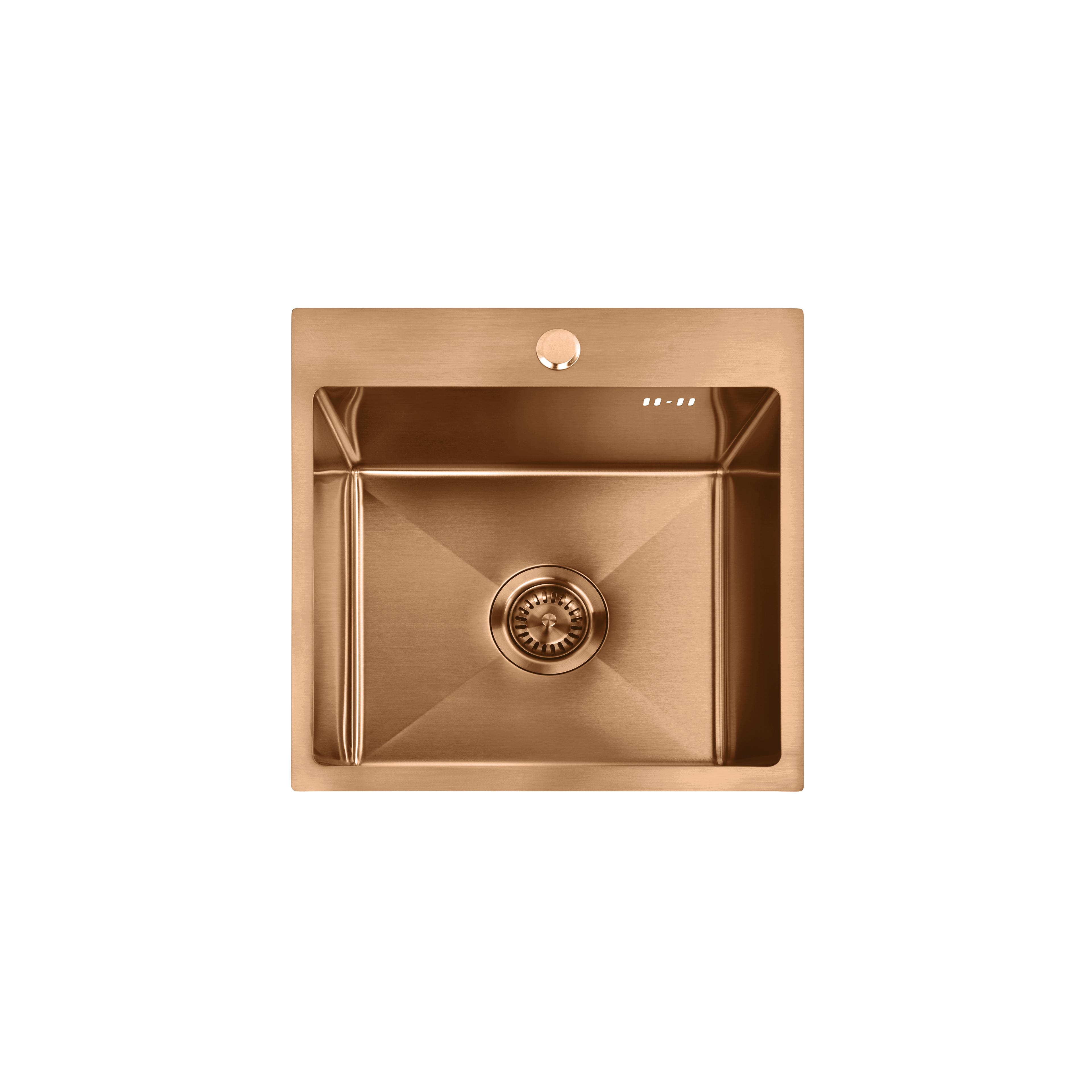 Évier en acier Leo 40 BRUSH COPPER