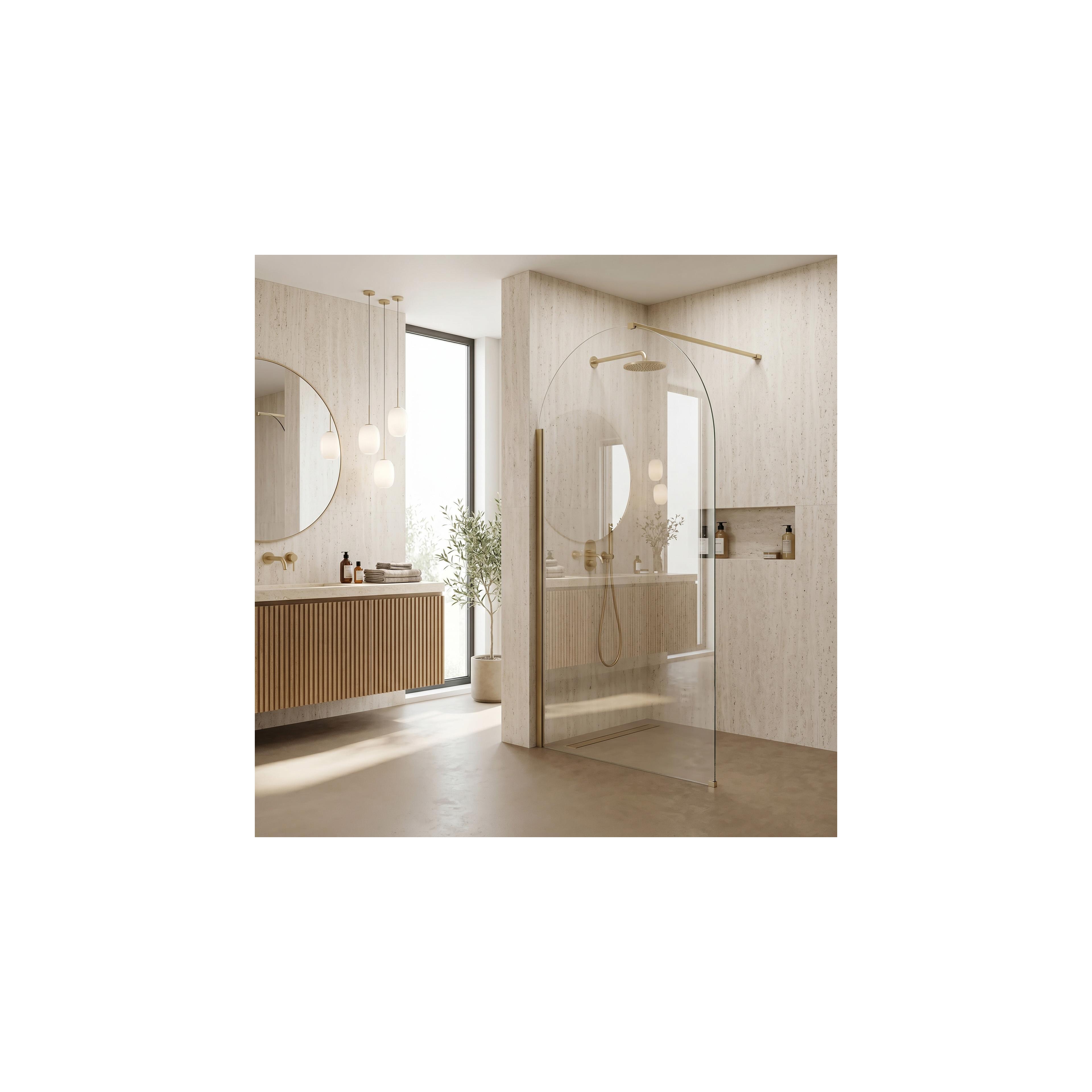 Duschvägg Rea Heaven Brush Gold 120