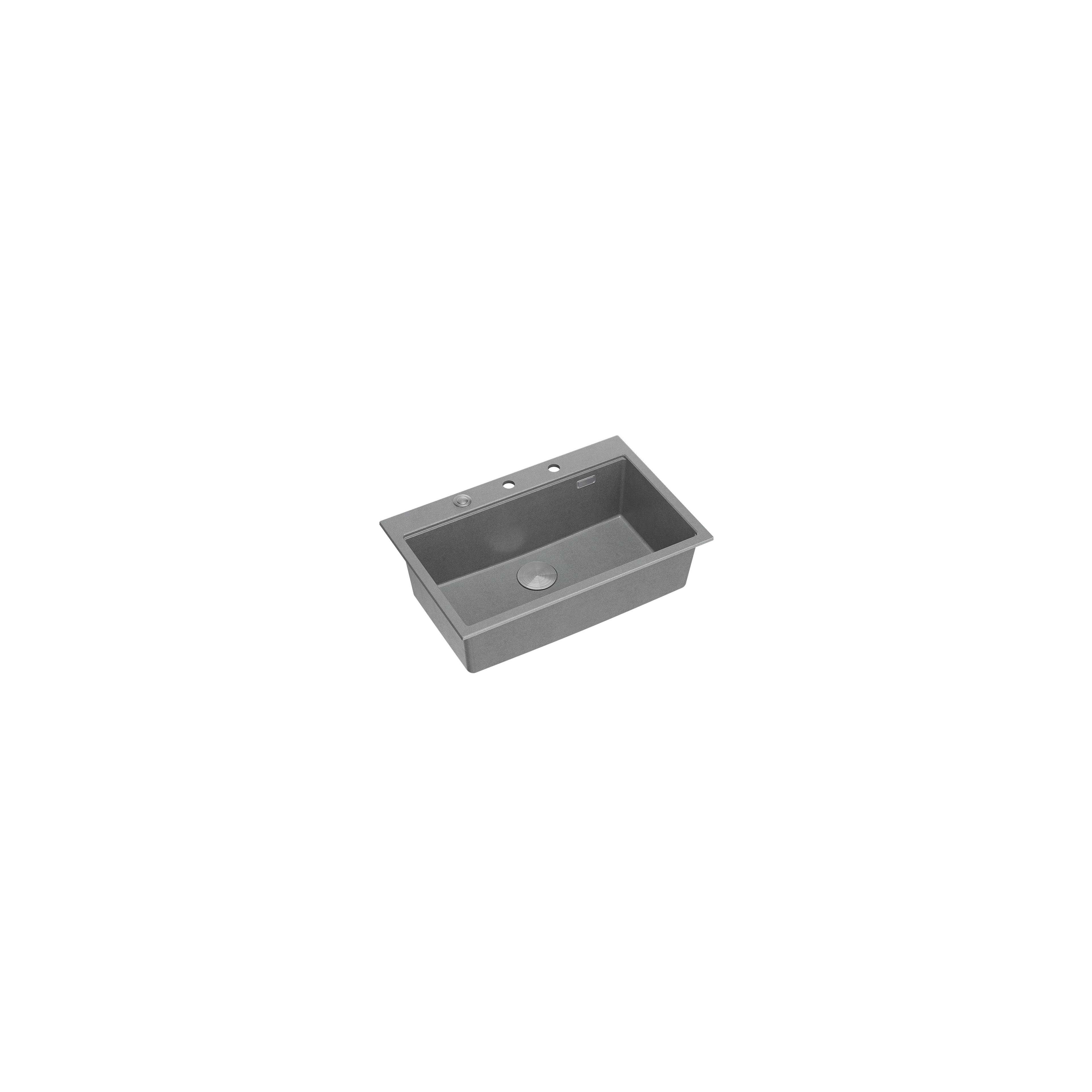 гранитна мивка MARC 110 WORKSTATION Grey Metallic