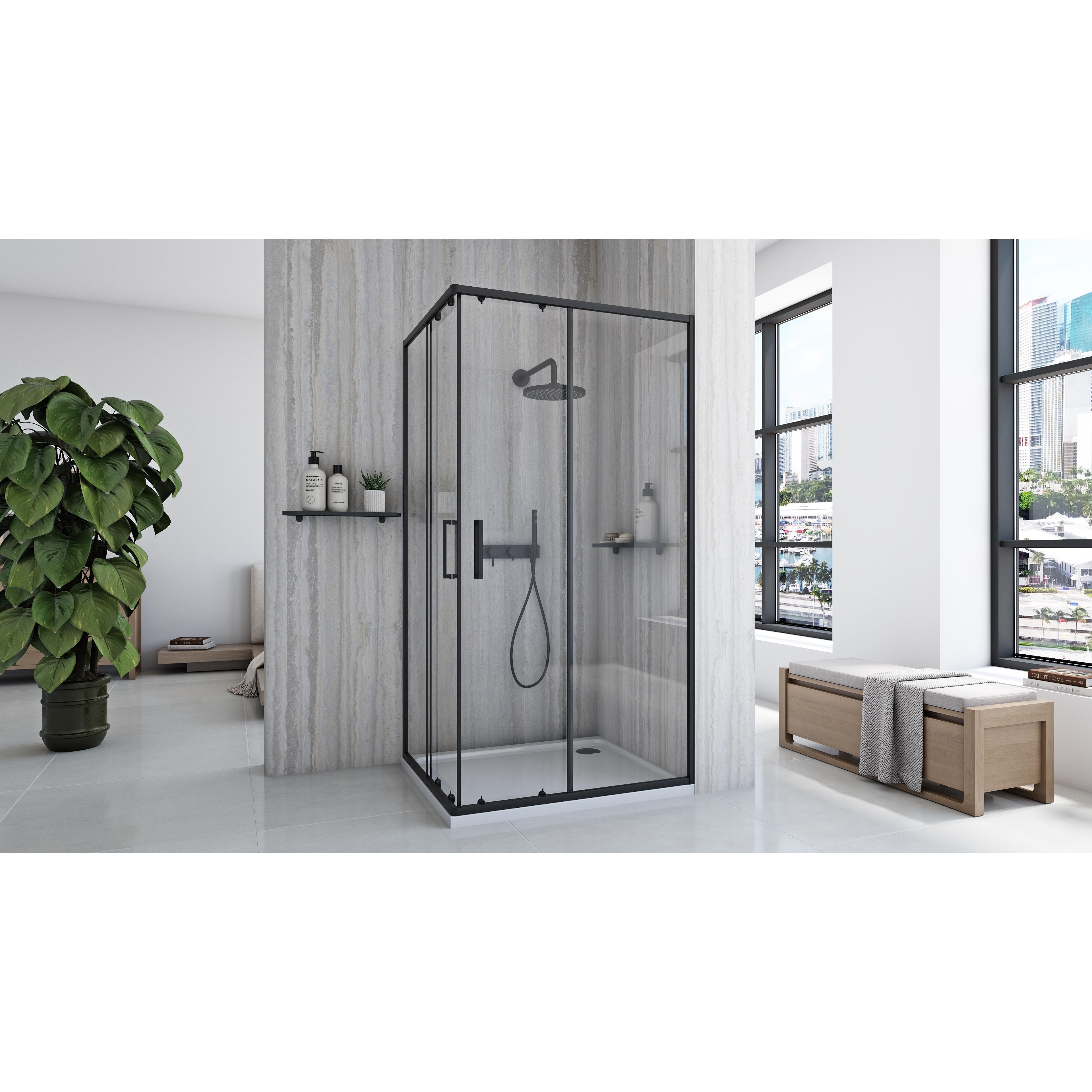 Cabine de douche Rea City 80x100 Black