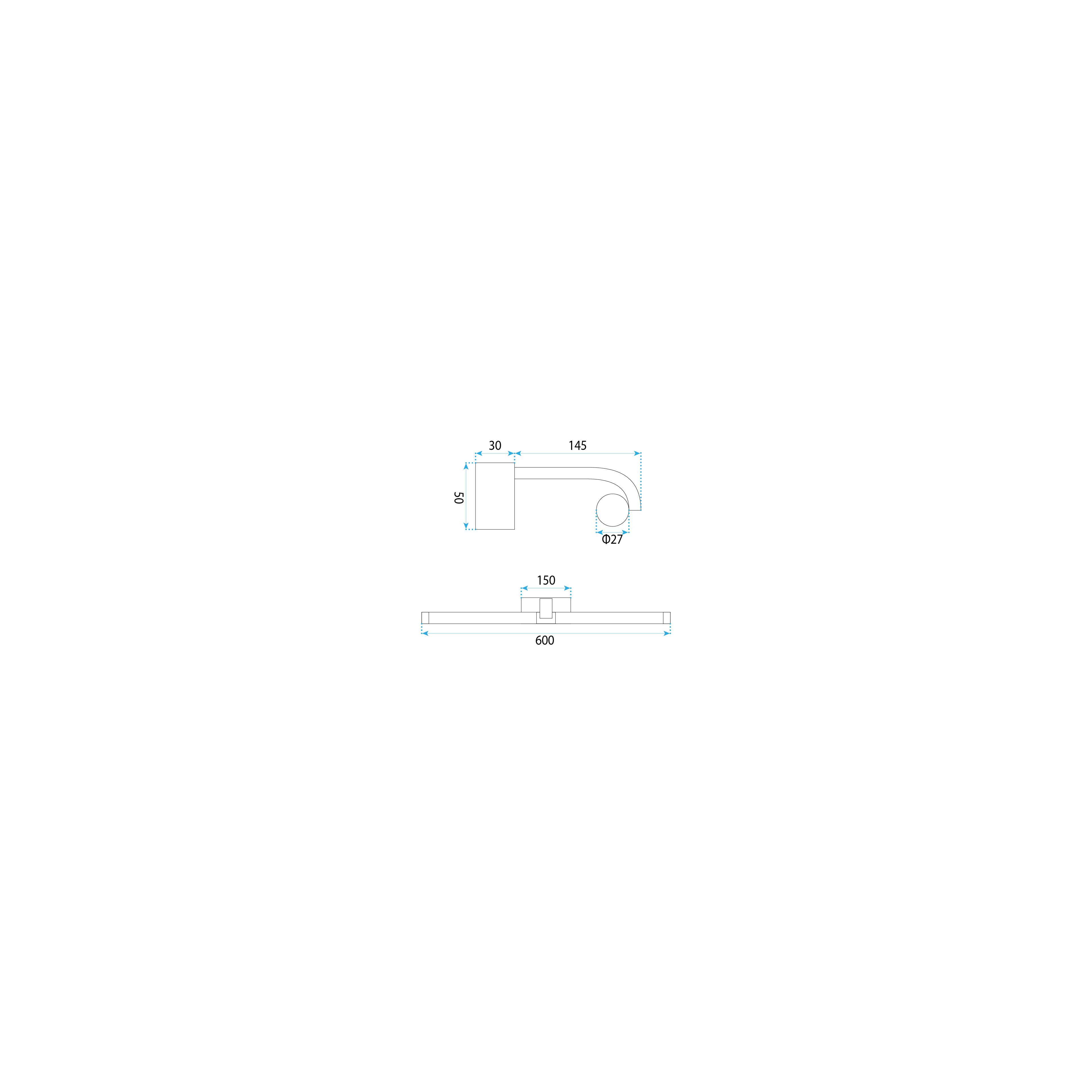 Bad LED-Wandleuchte APP1882-1W 60cm CHROME