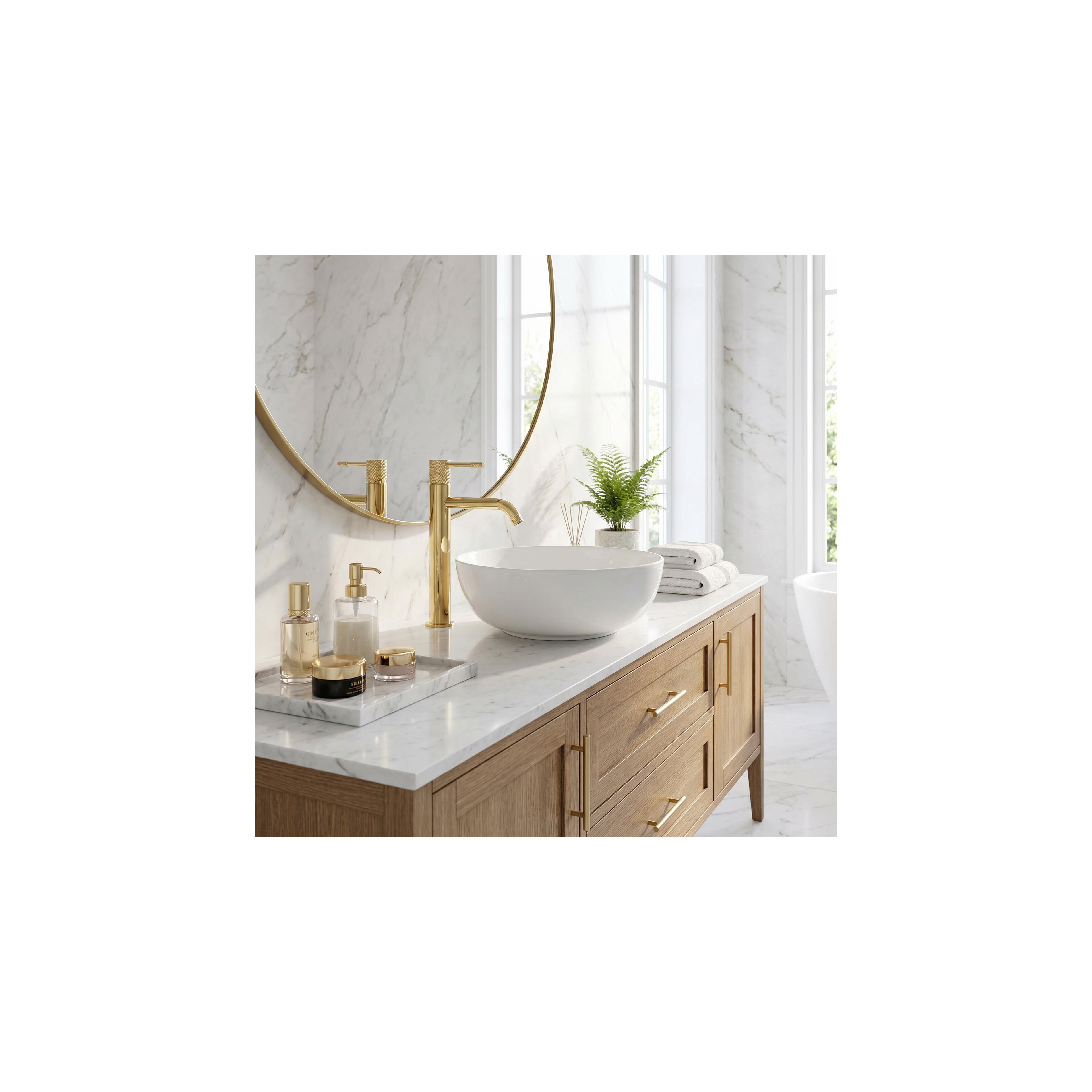 Bathroom faucet Rea Venti Gold High