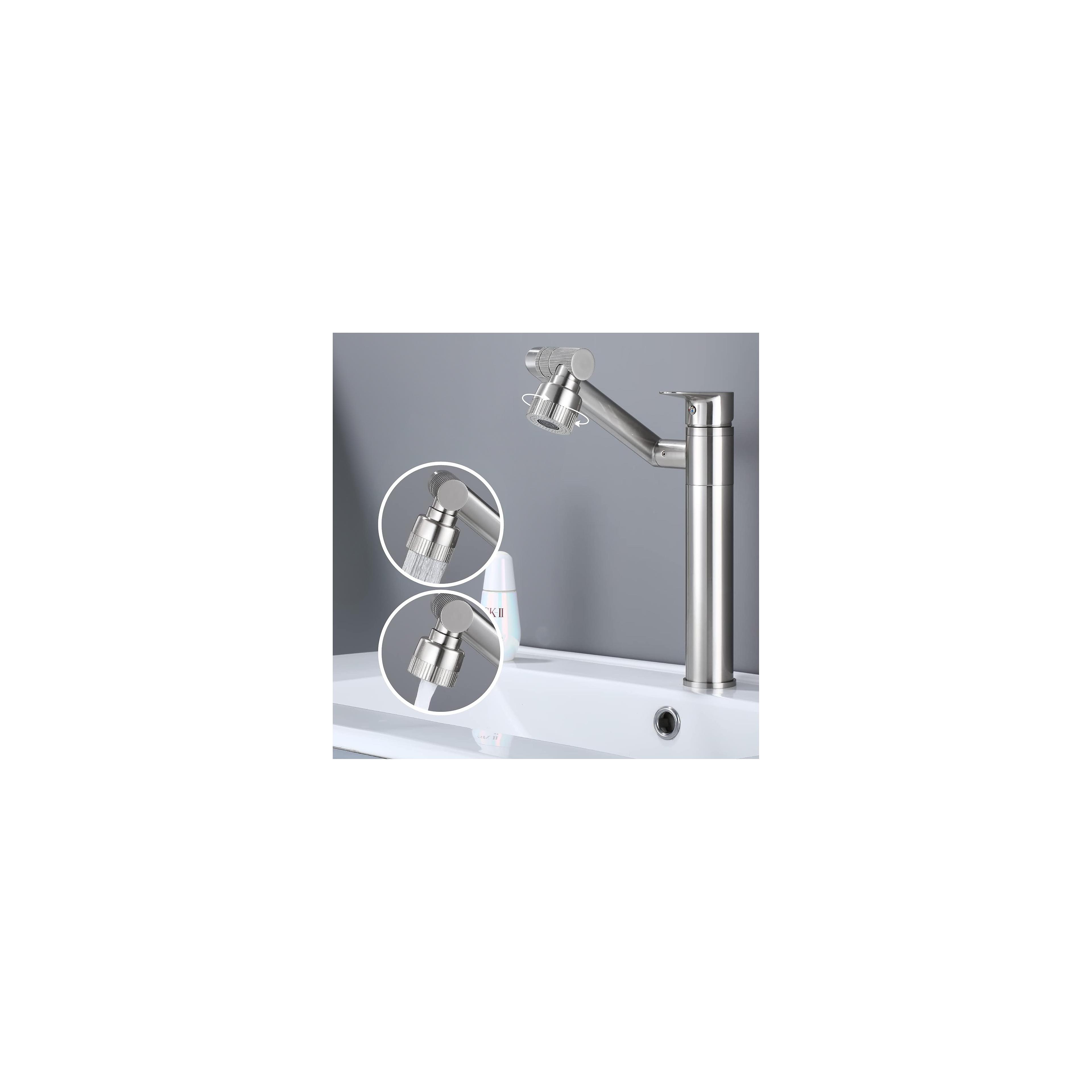Robinet de salle de bain Rea PACO Nickel Brush INOX High