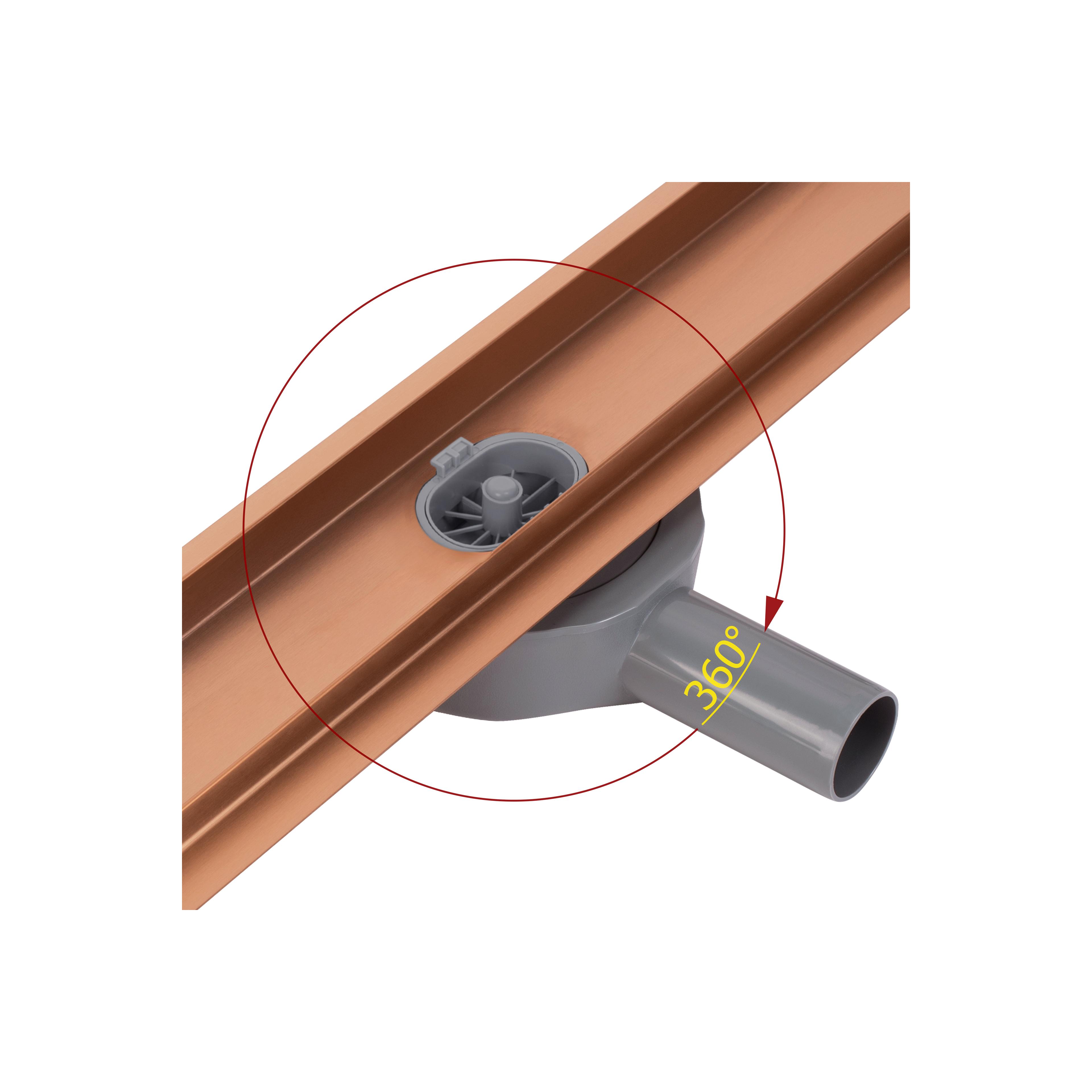 Odtokový žlab REA Neox pro Brushed Copper 70