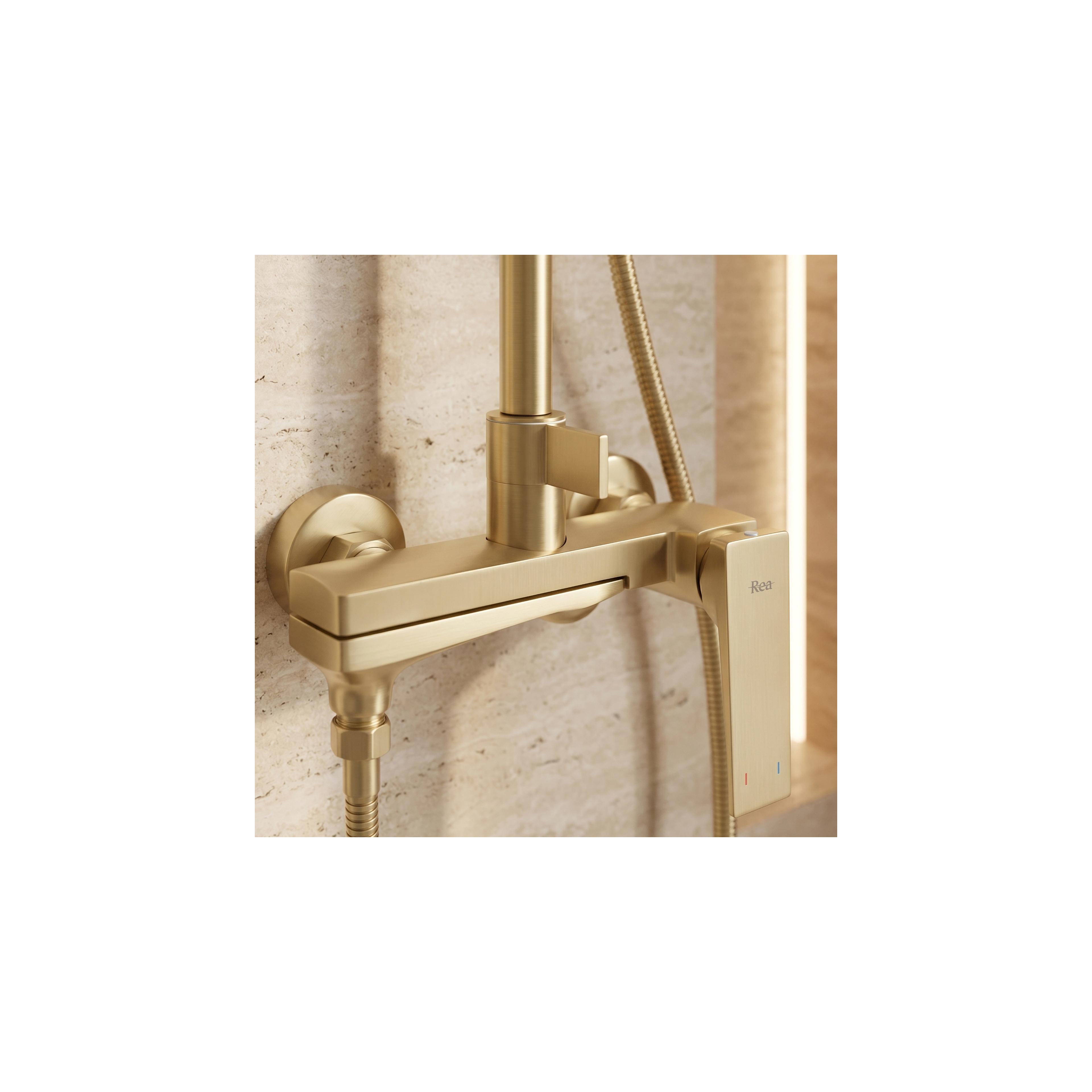 Shower set Rea Prime Brush Gold