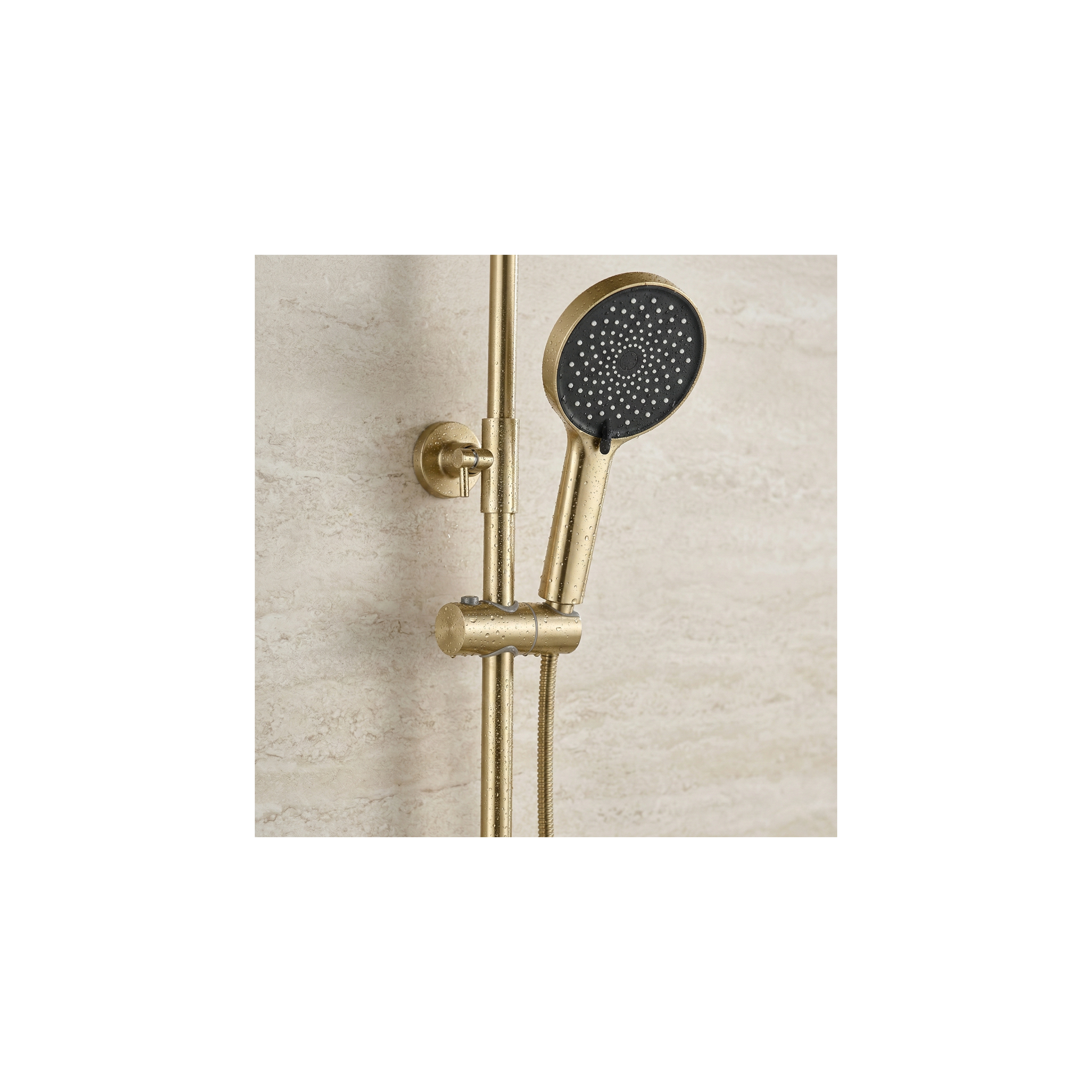 Ρυθμιζόμενη Στήλη Ντουζ Rea Lungo Stripe Brush Gold