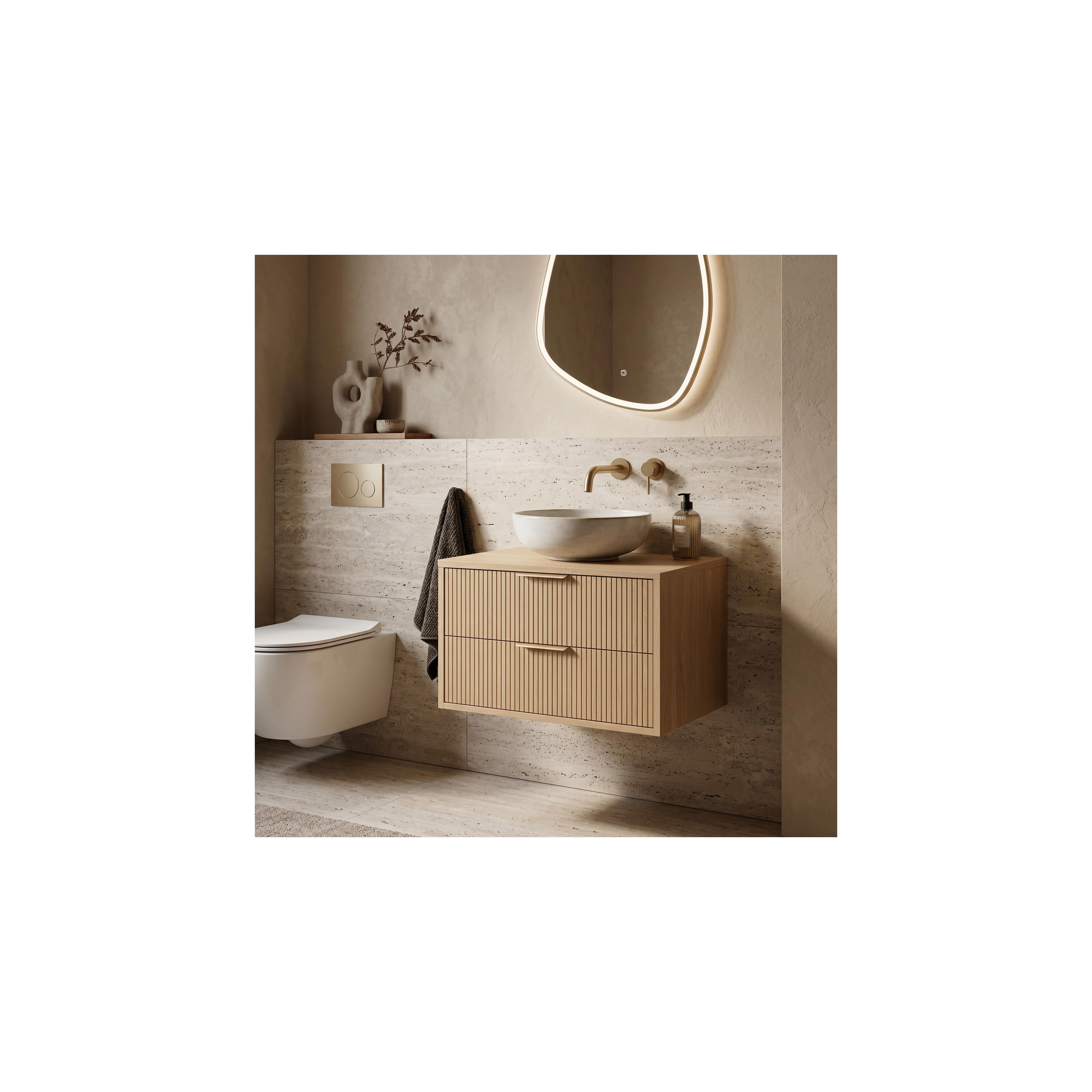 Bathroom vanity cabinet Rea Mono 80cm Beige
