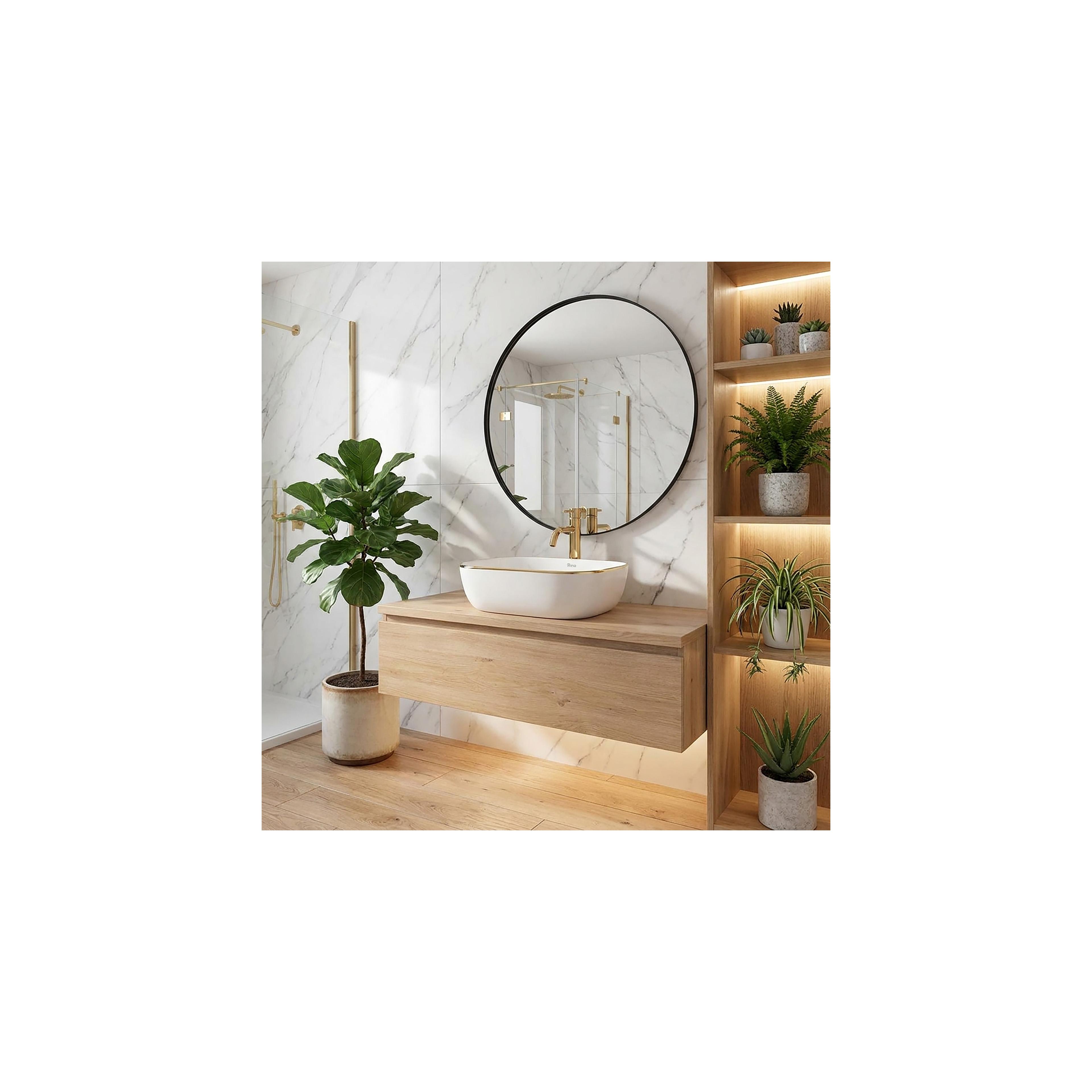 Lavoar pentru blat Rea Belinda Auriu Gold Edge