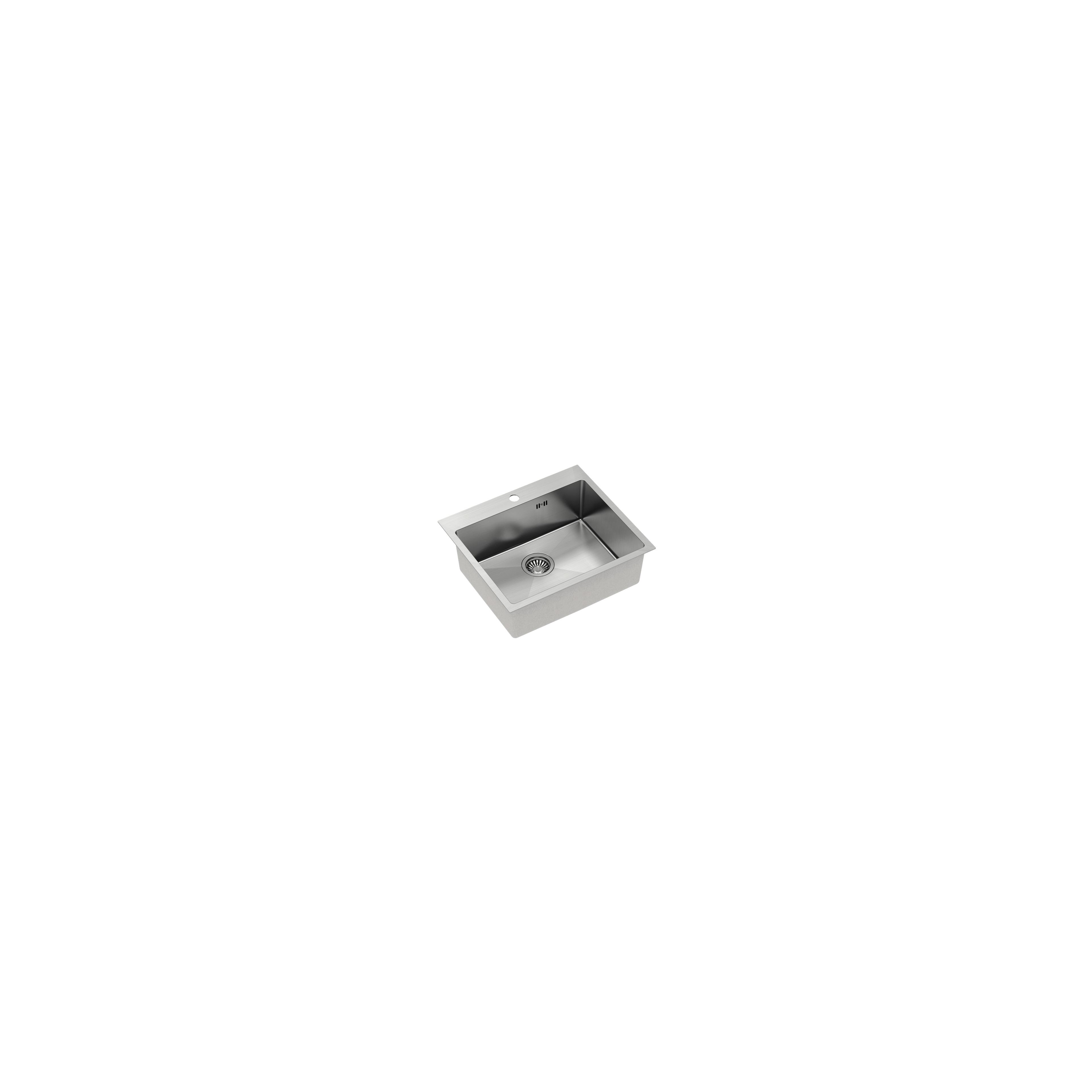 Évier en acier RUSSEL 110 BRUSH NICKEL