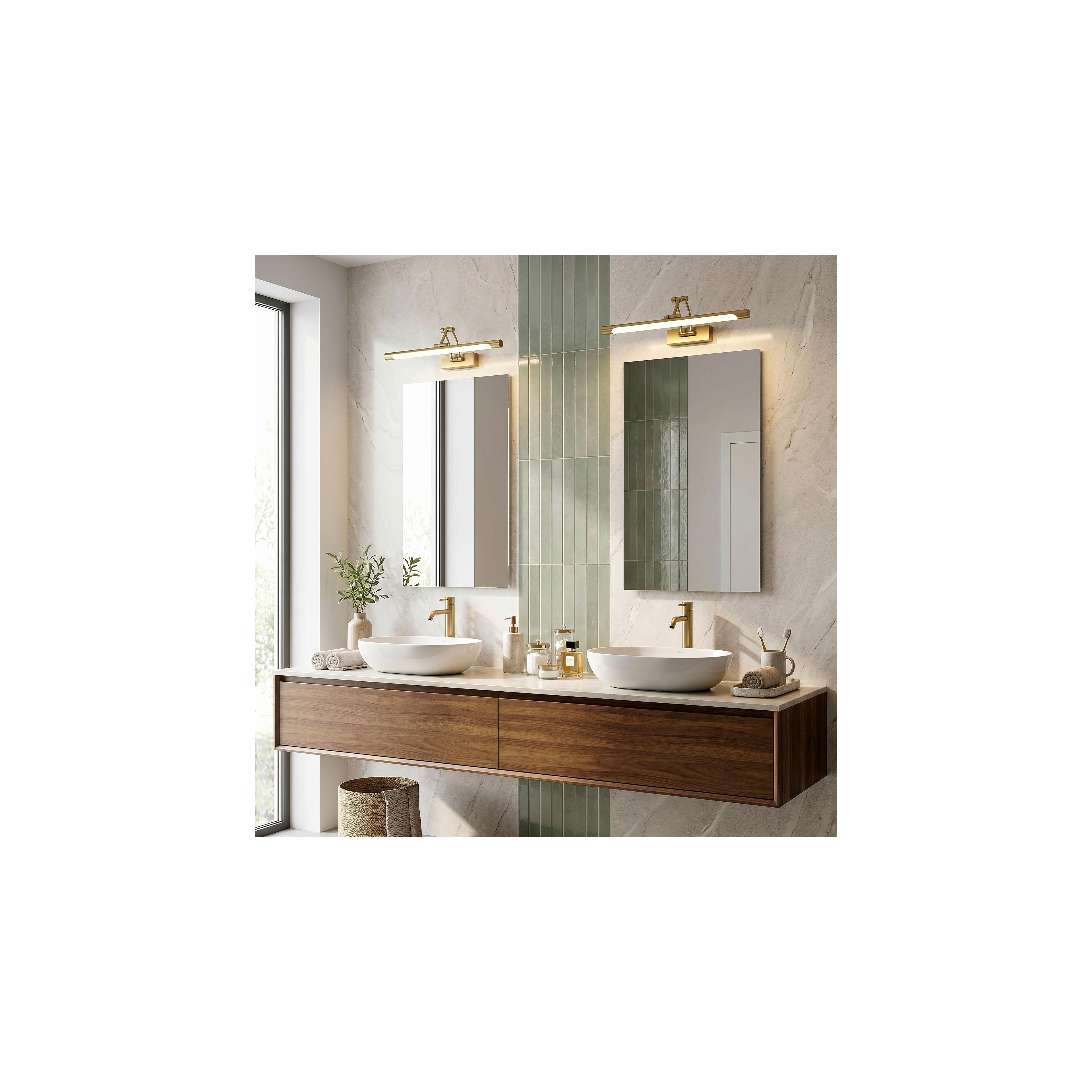 Bad LED-Wandleuchte SWE022-1W 42cm Brush Gold