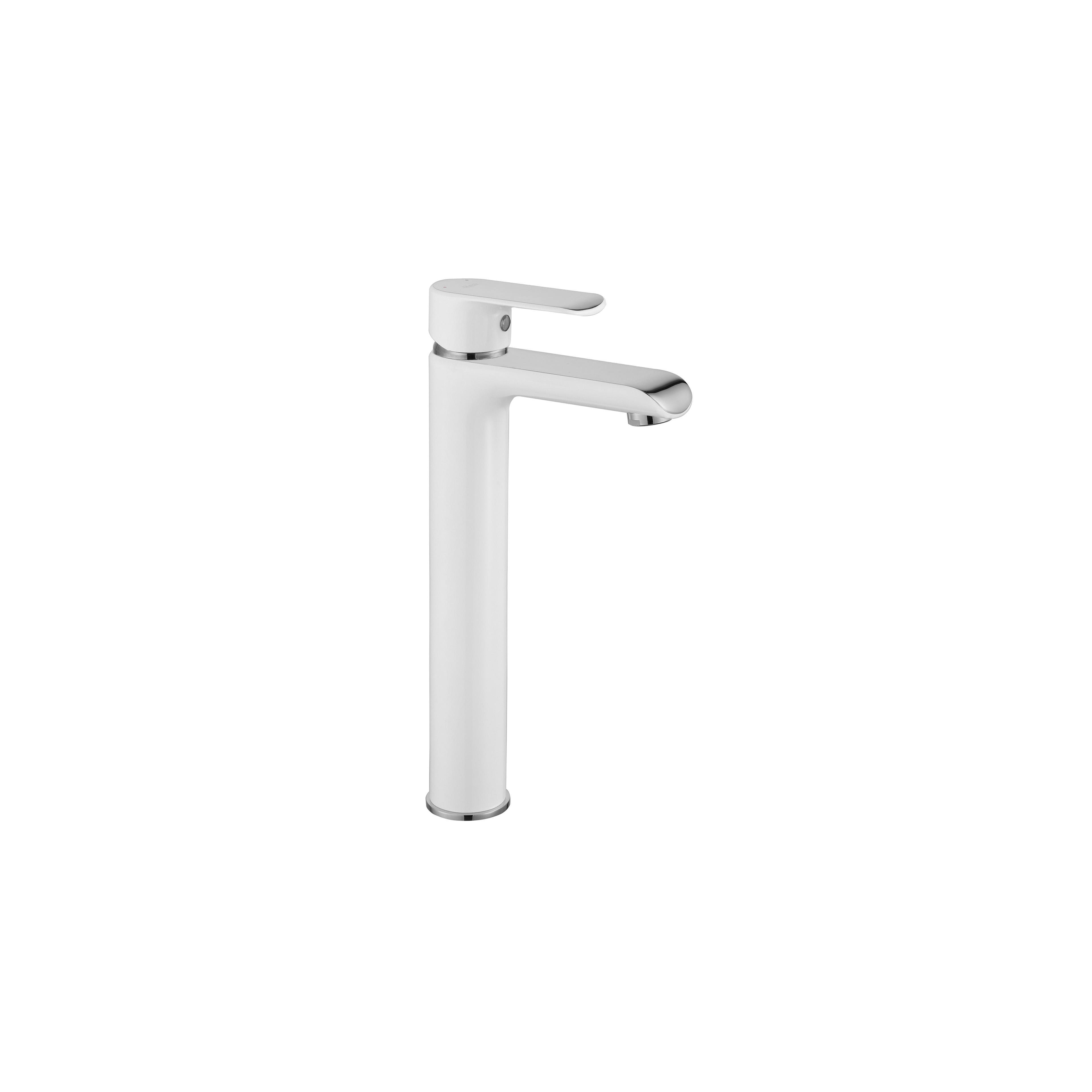 Смесител за мивка  REA Bloom White Chrom high
