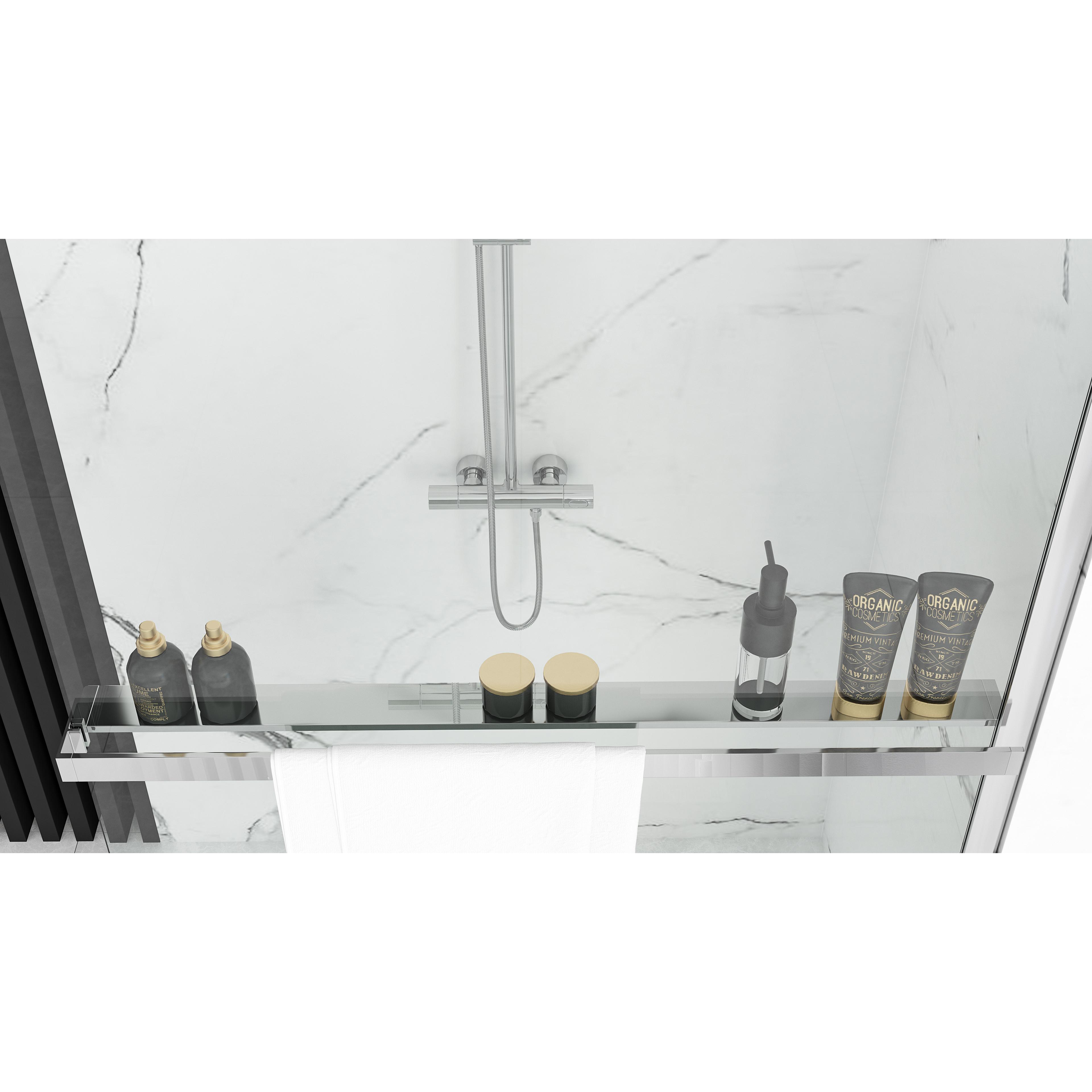 Pared de la ducha Rea Aero N 110 Transparent + ESTANTERÍA EVO