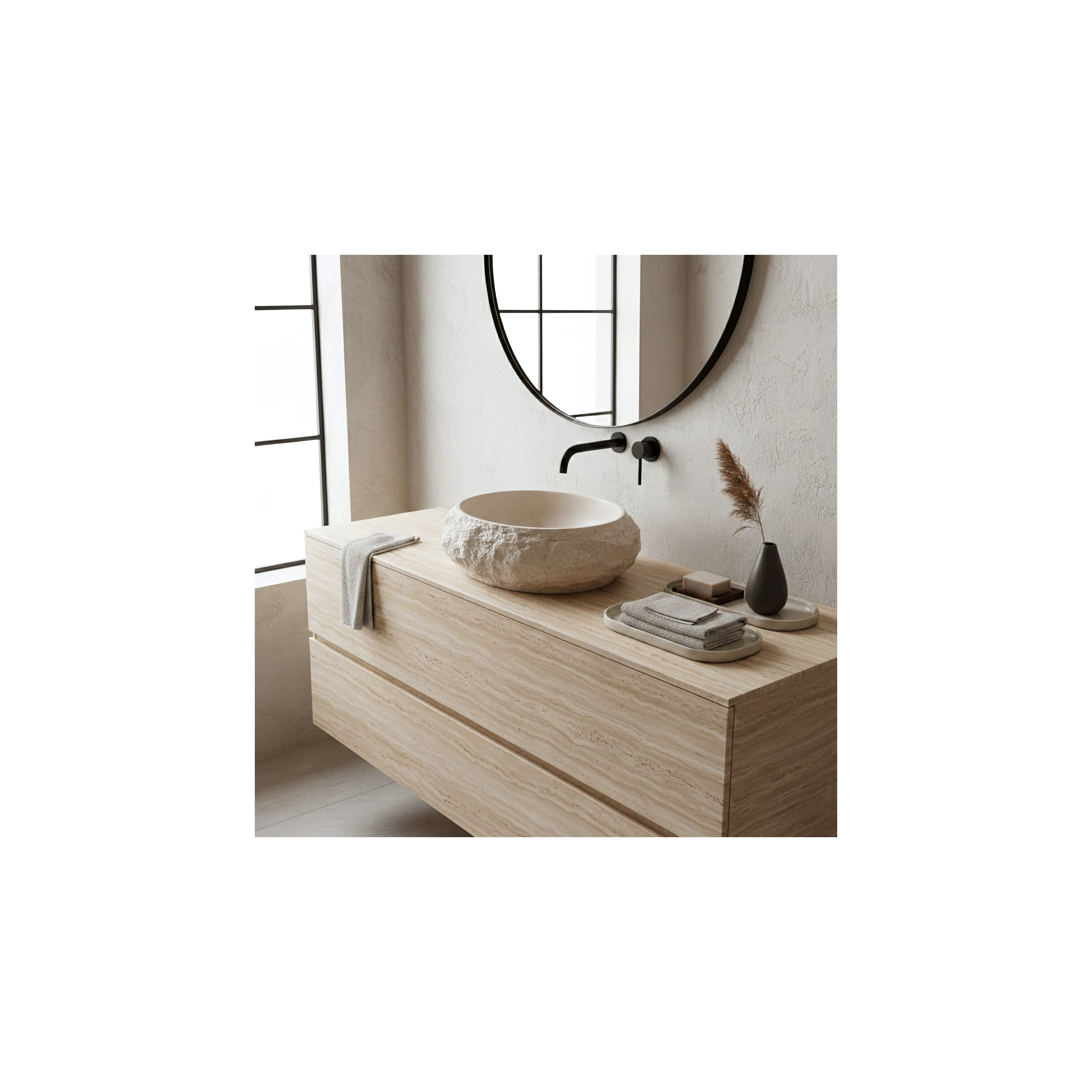 Vasque à poser Rea Mika Warm Beige