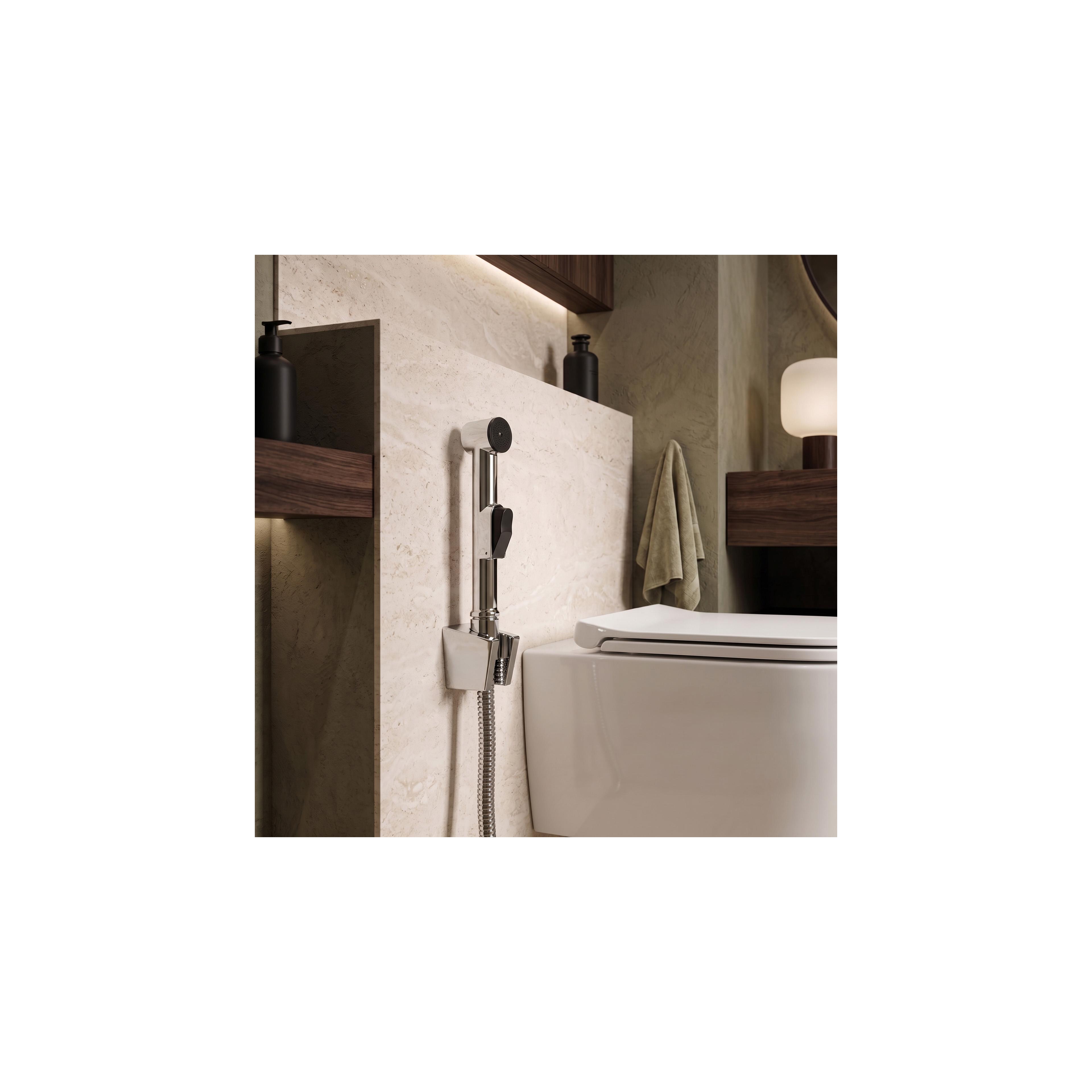 Washbasin faucet with bidetta Rea Lungo Chrome