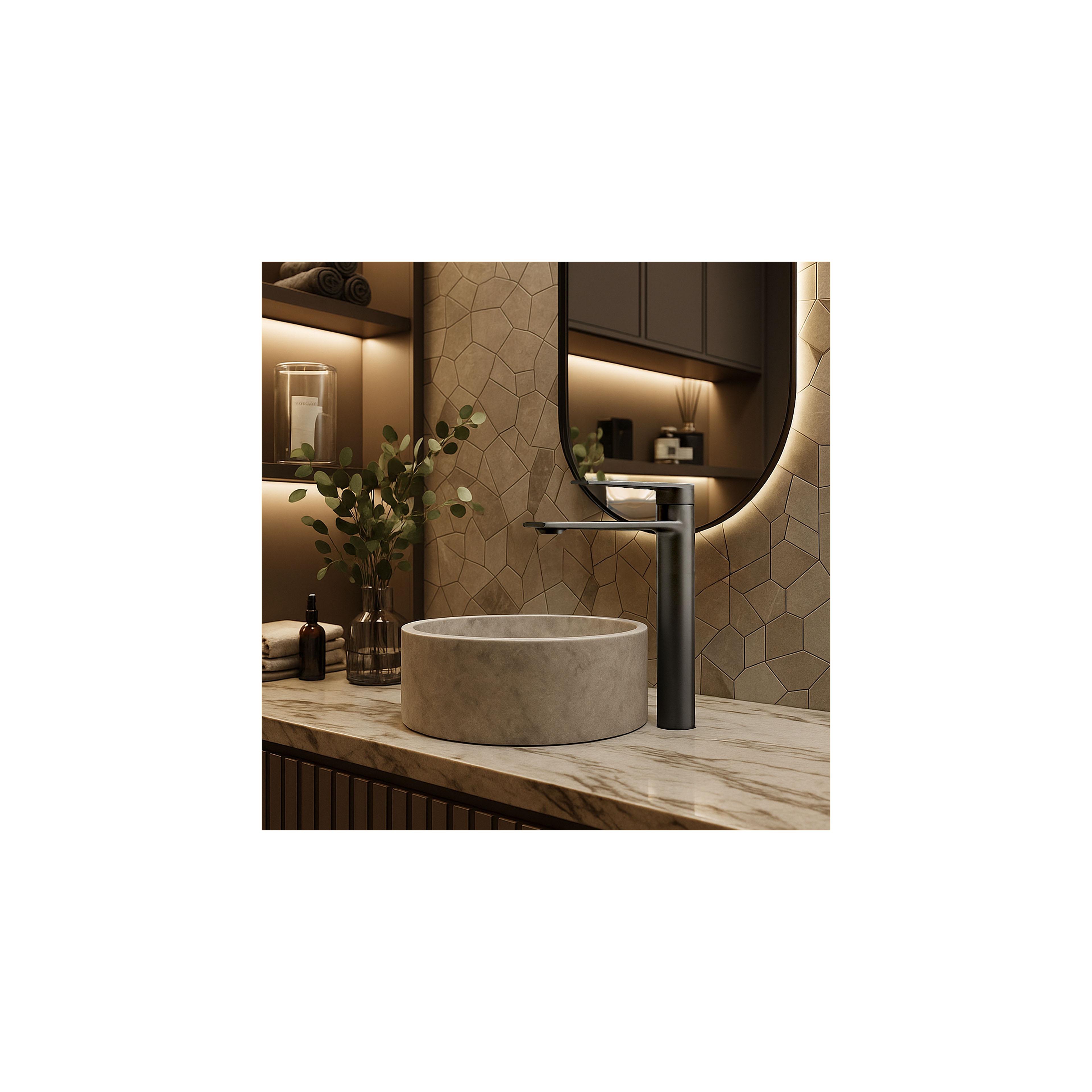 Robinet de lavabo REA Storm Titanium High