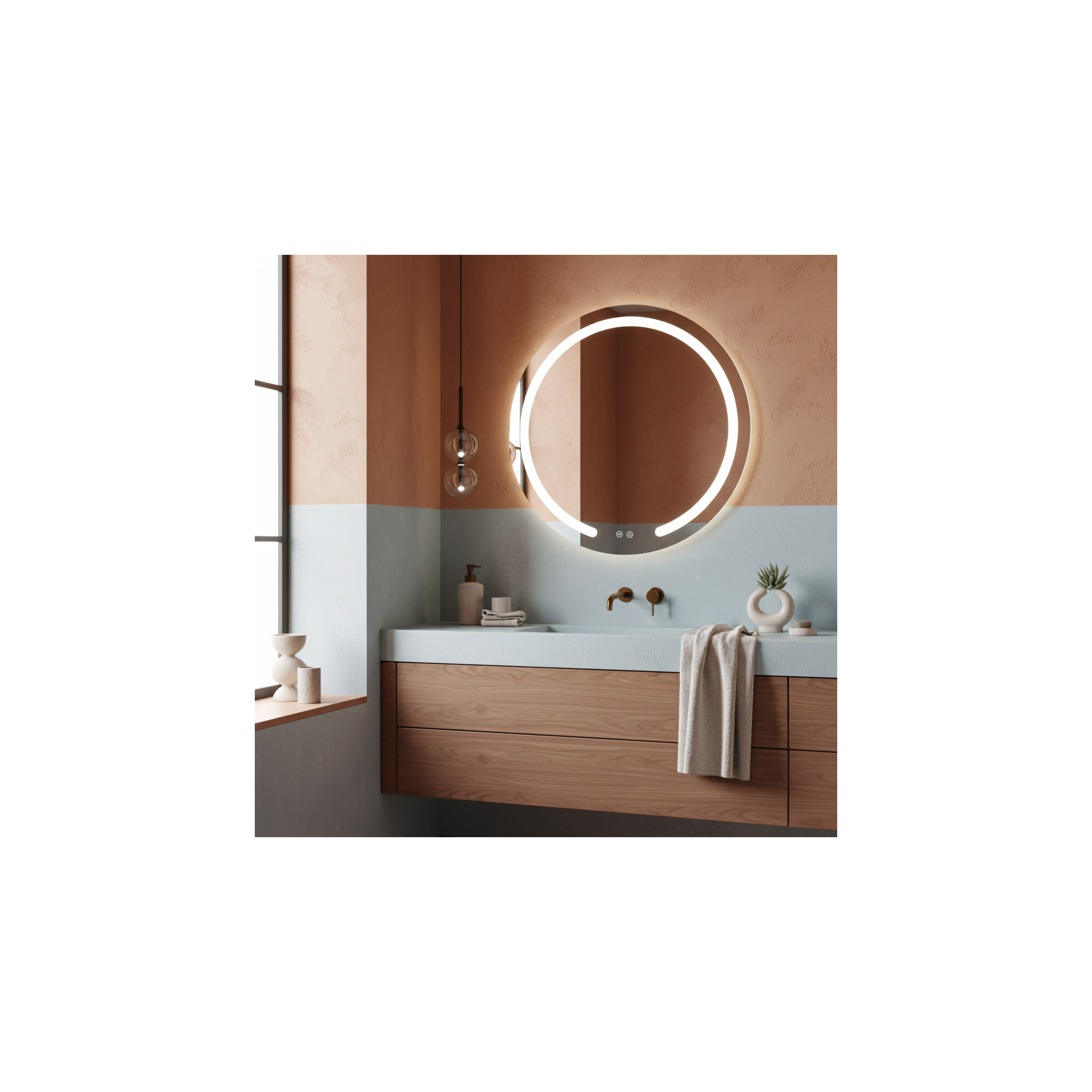 Miroir LED 80cm Modern