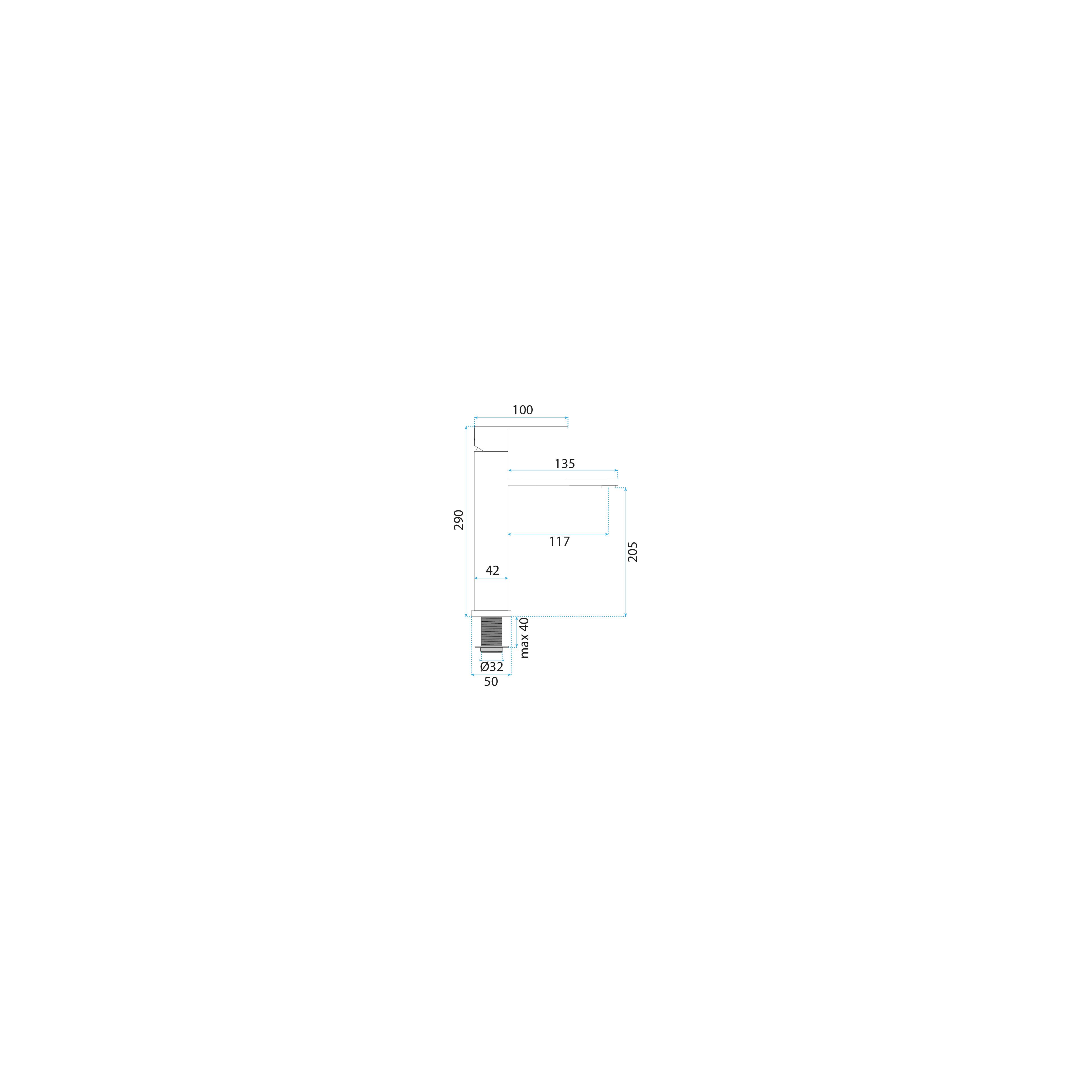 Robinet de salle de bain Rea Arcos Brush Copper