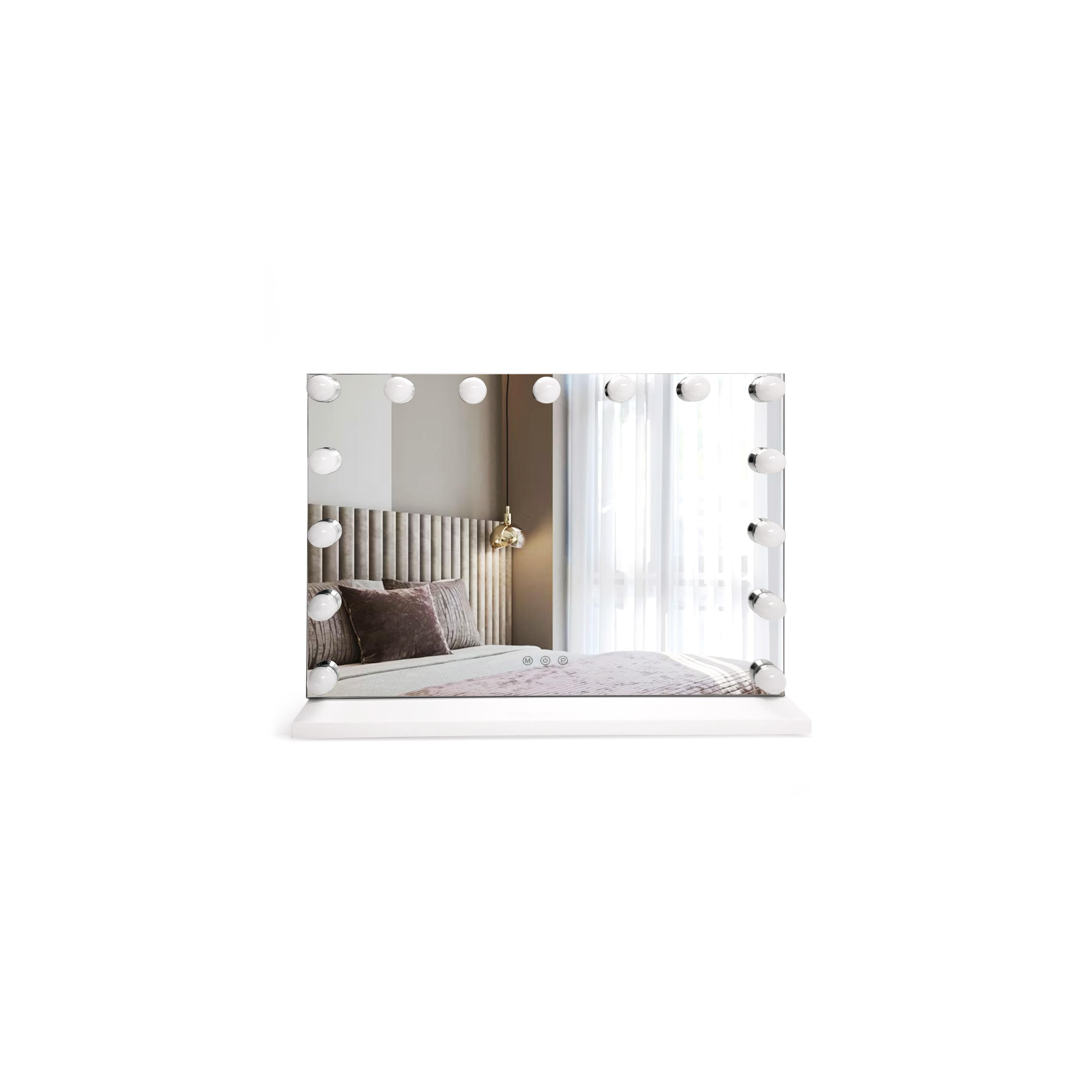 Mirror LED HOLLYWOOD White