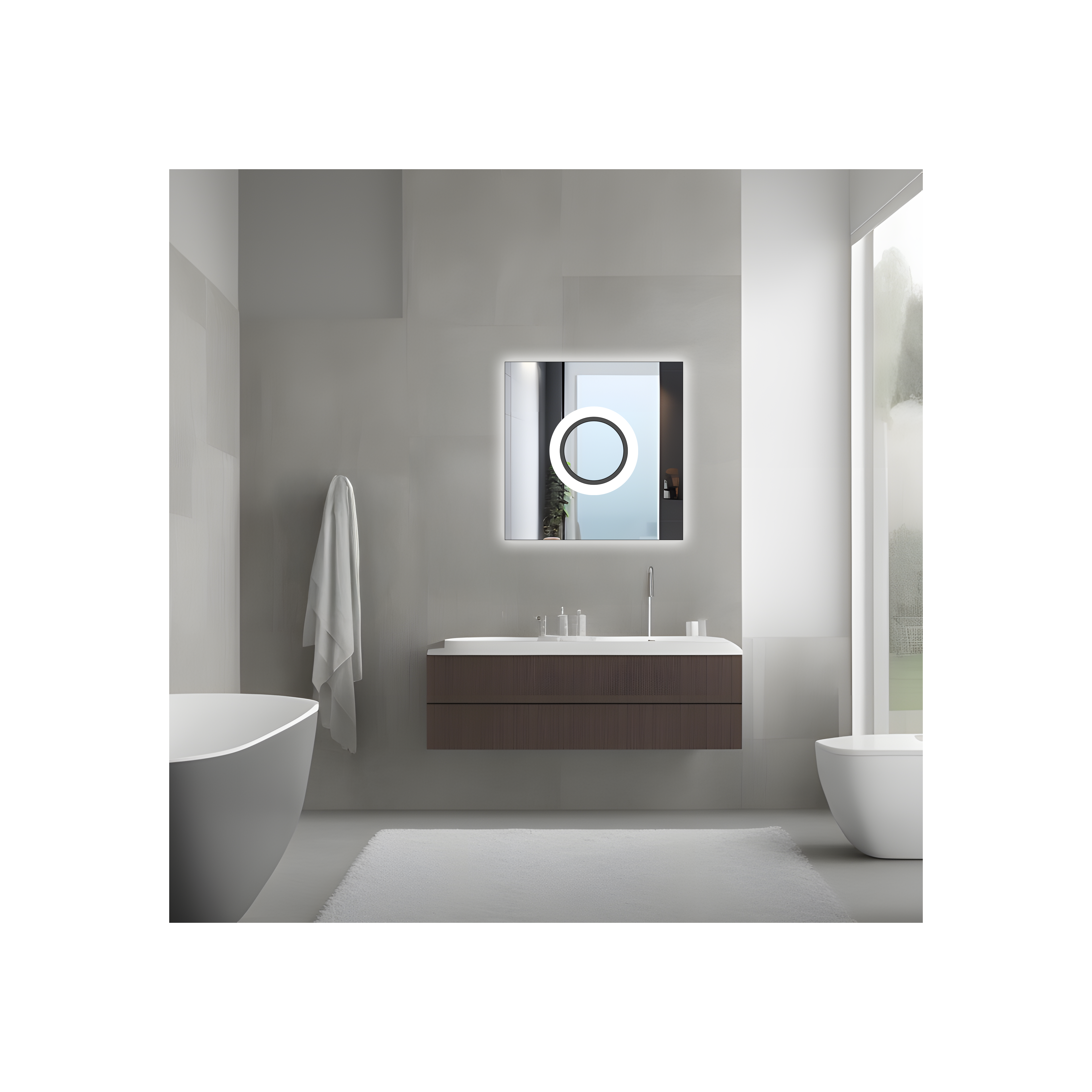LED sienas spogulis LED 60x60 YH-BL-12