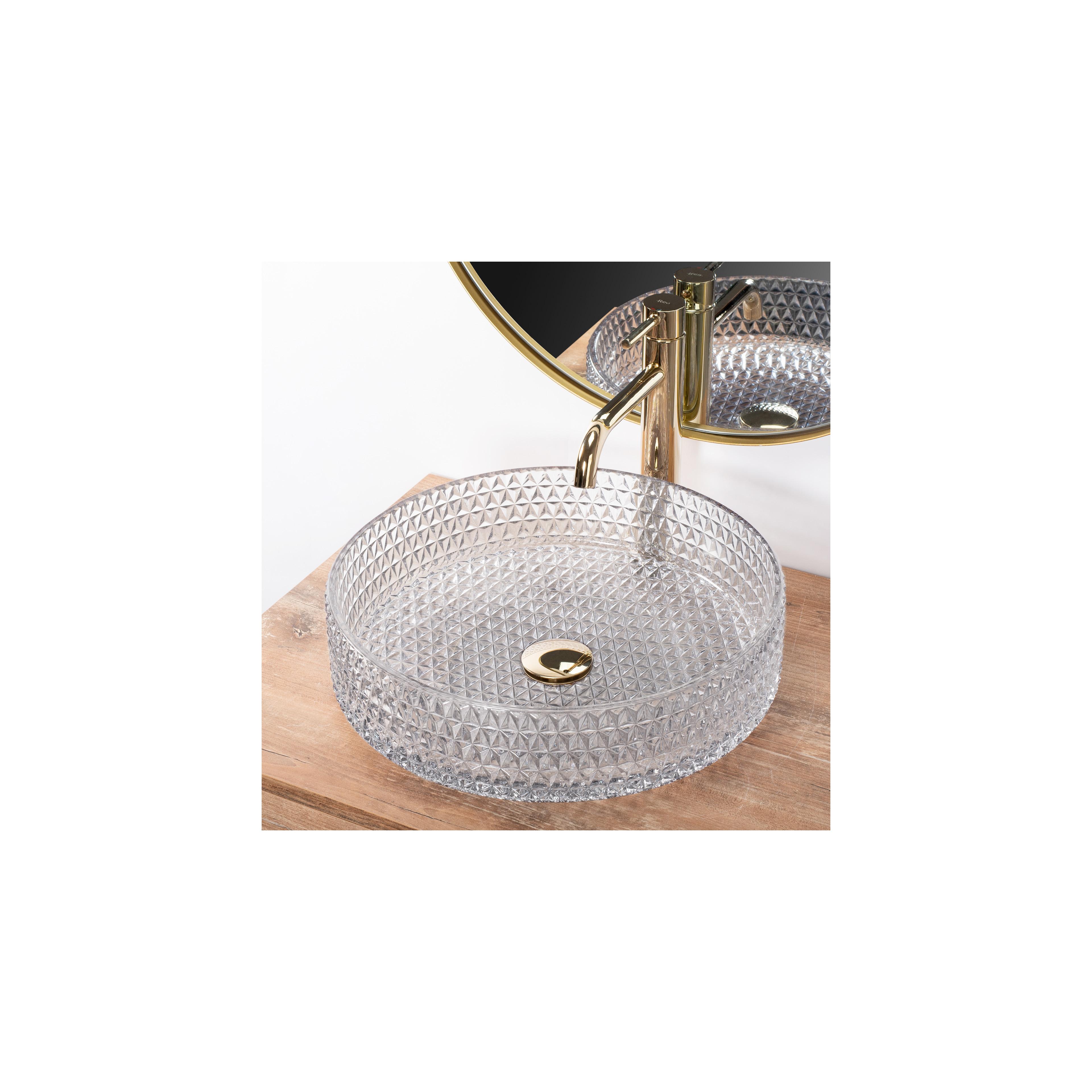 Countertop washbasin Rea Cristal Transparent 39