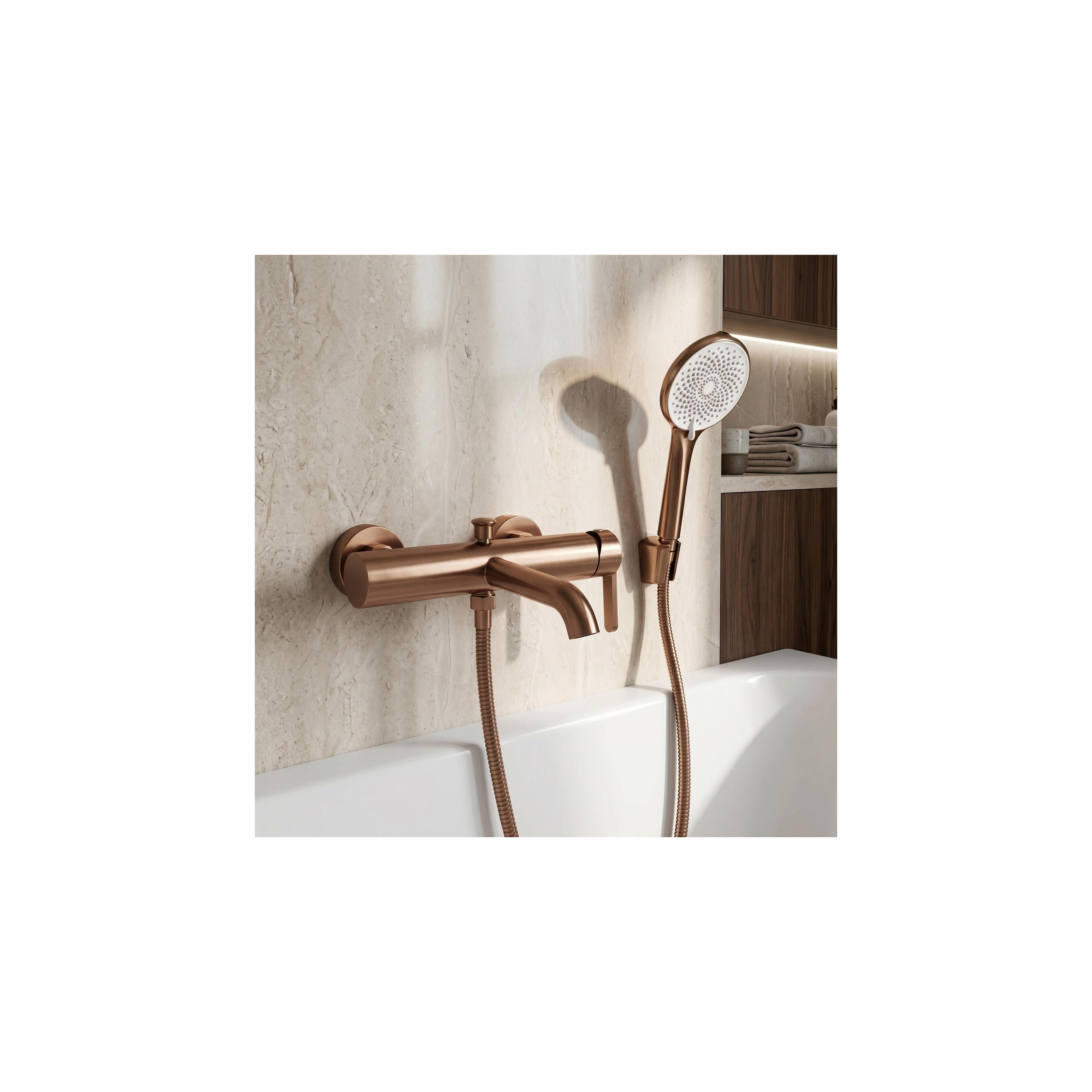 Bath faucet REA Ontario Side Brush Copper