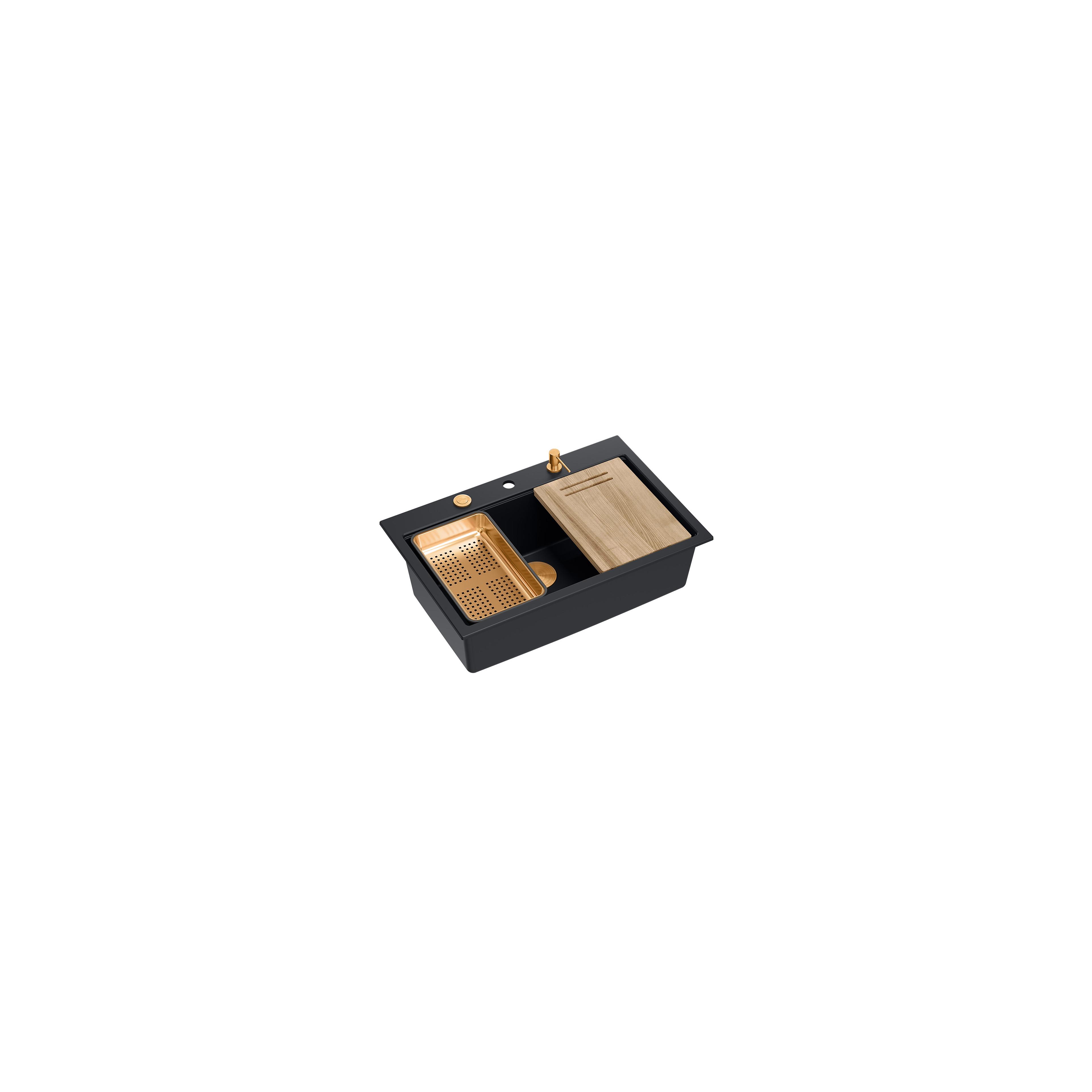 гранитна мивка MARC 110 WORKSTATION Black
