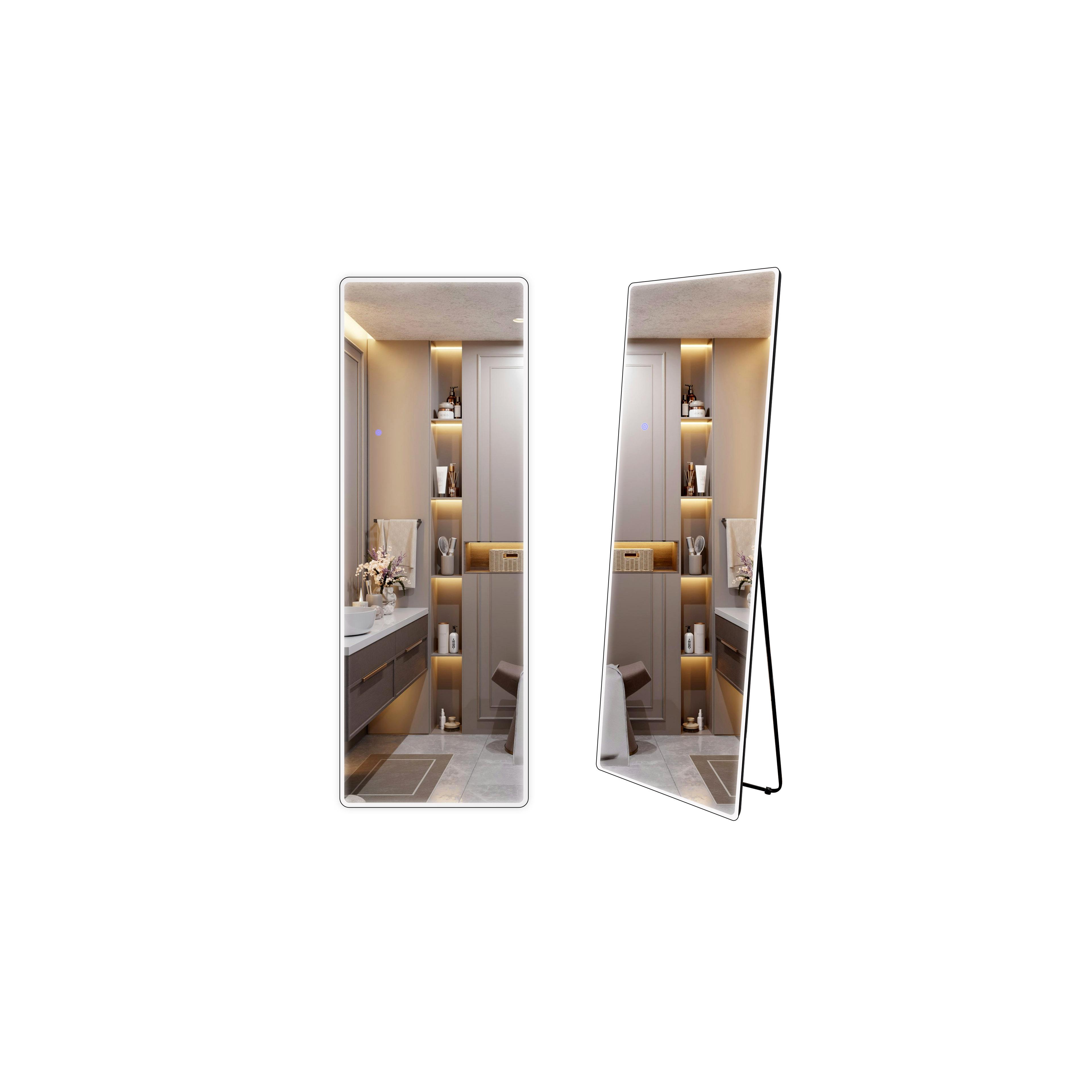 Mirror LED Classico 60x170cm Black