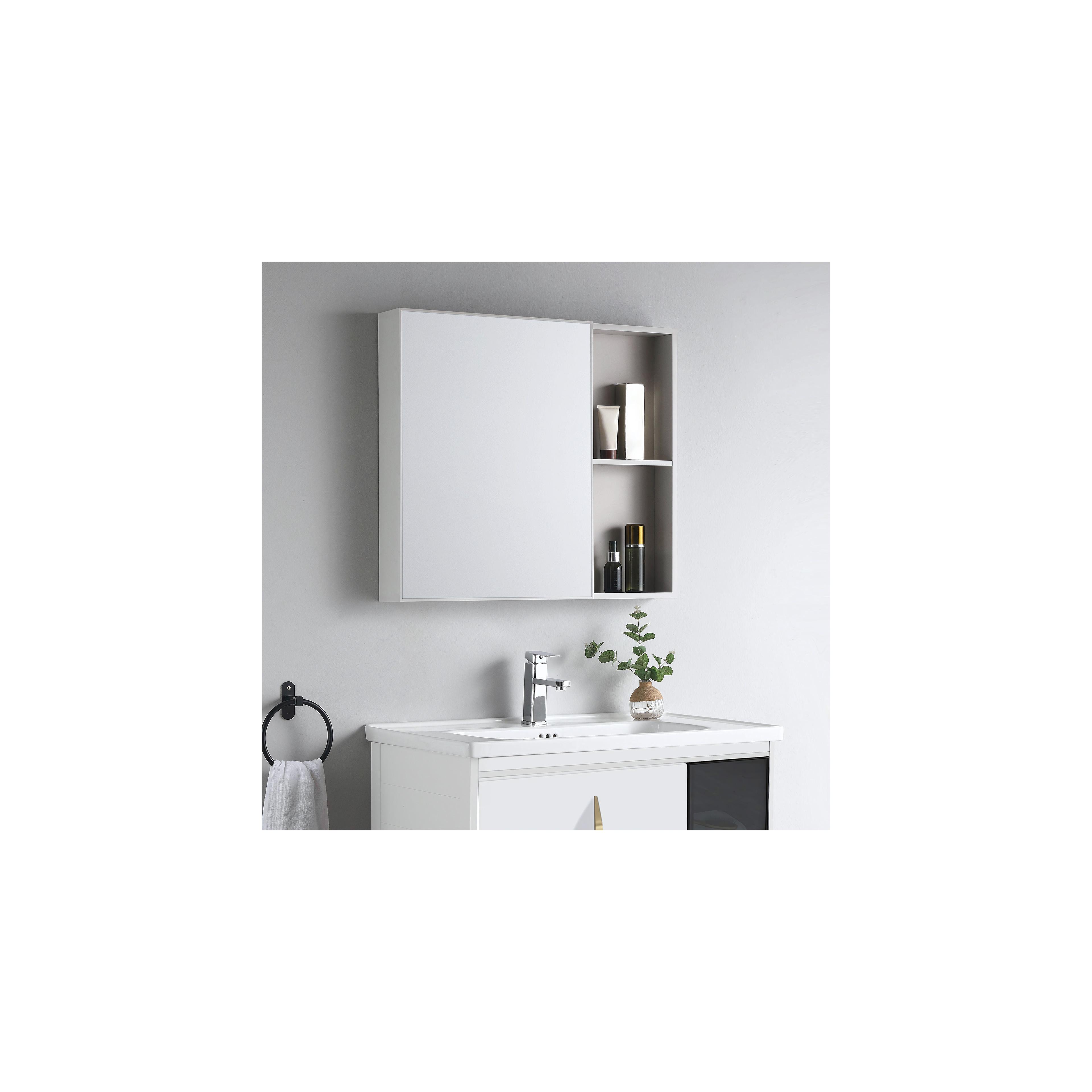 Ensemble de meubles de salle de bain Paris 60cm White meuble avec lavabo + miroir + étagère