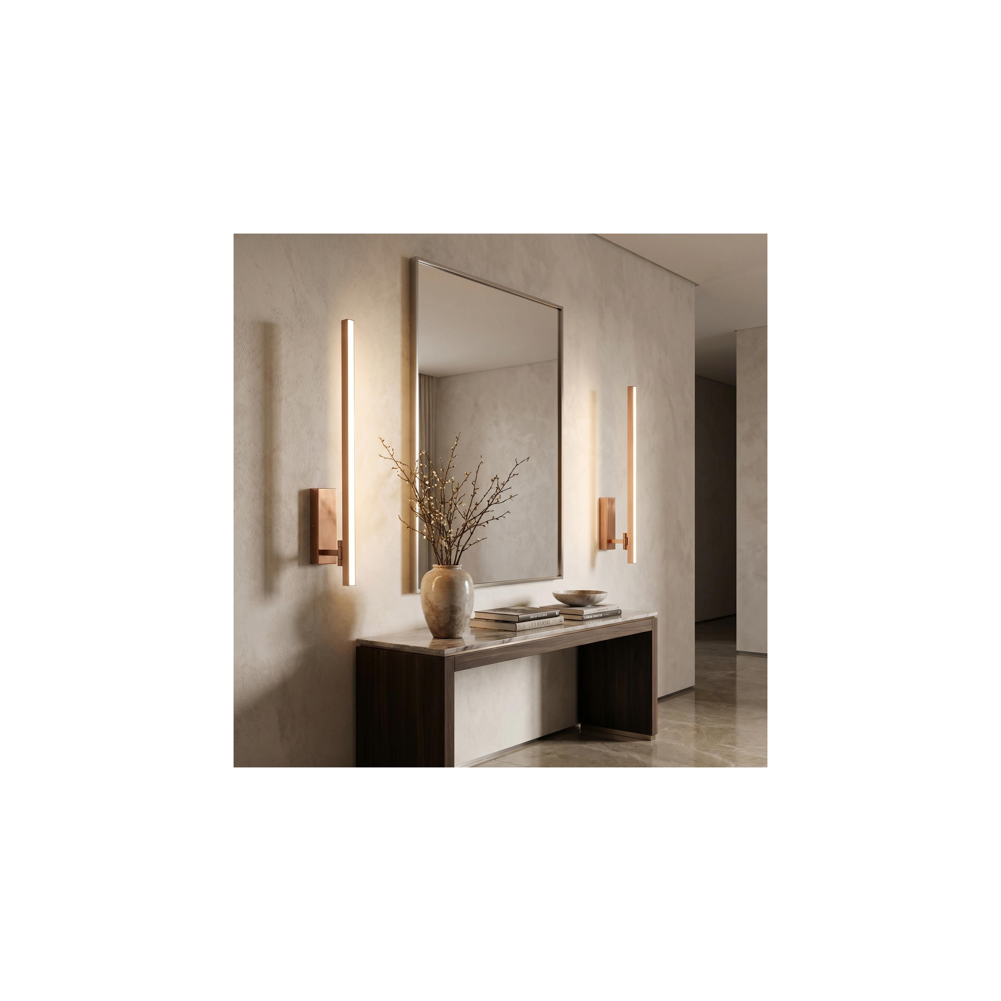 Vannitoa seina LED-valgusti SWE039-1W 80cm BRUSH COPPER