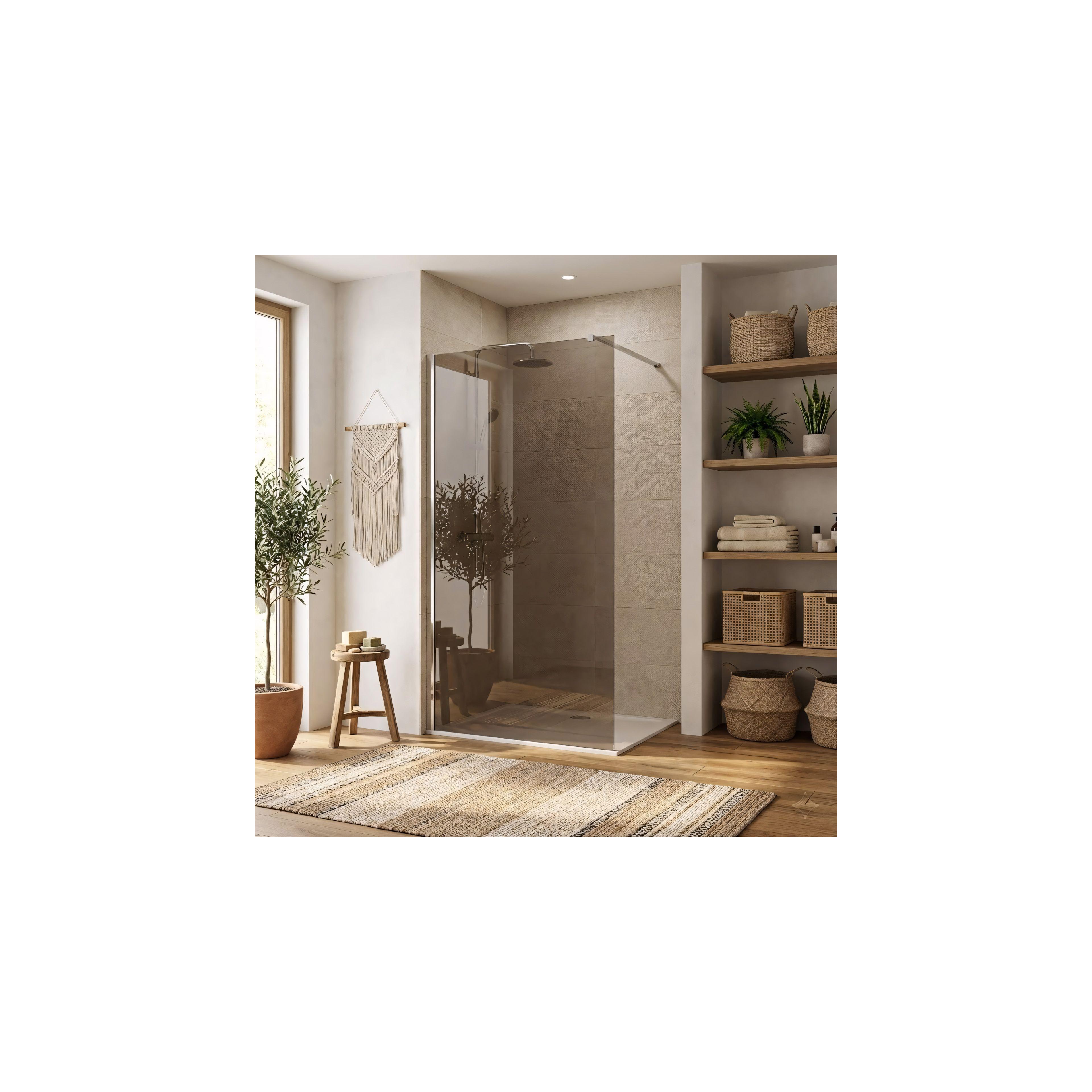 Kabina prysznicowa Walk-In Rea Flexi Brown / Chrome 140