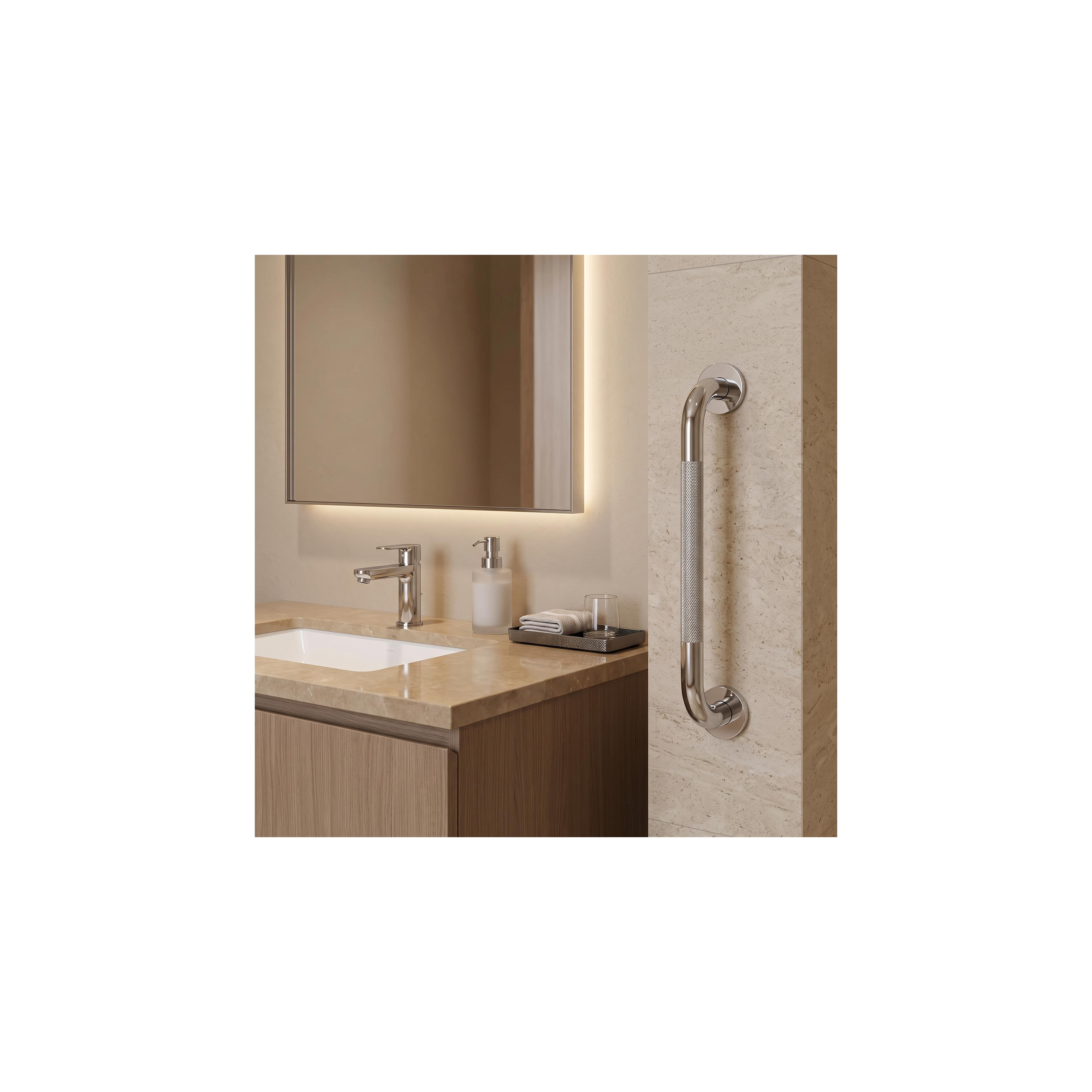 Barre d'appui de salle de bain antidérapante 104 Chrome