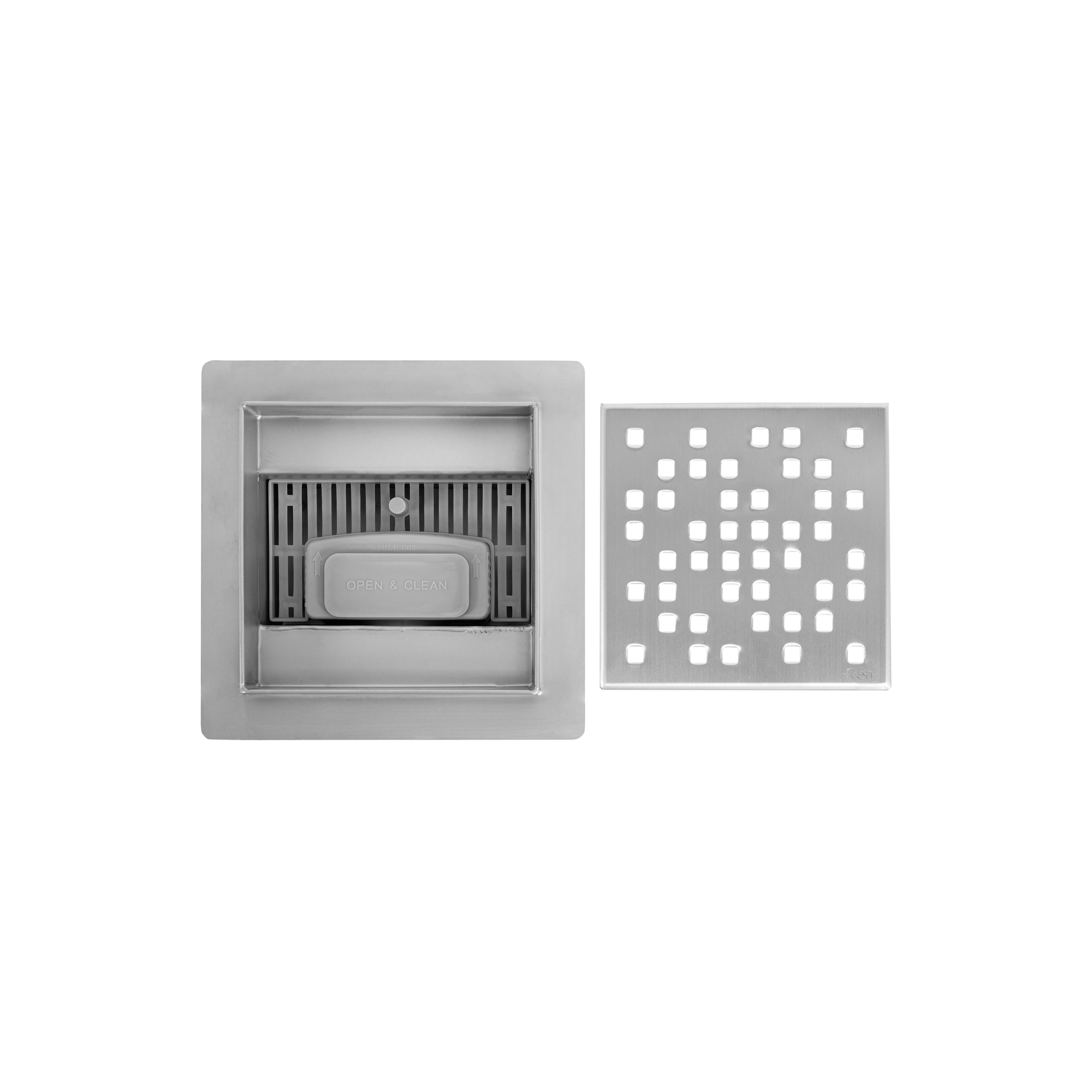 Drain linéaire REA DOTS Nickel Brush 12x12