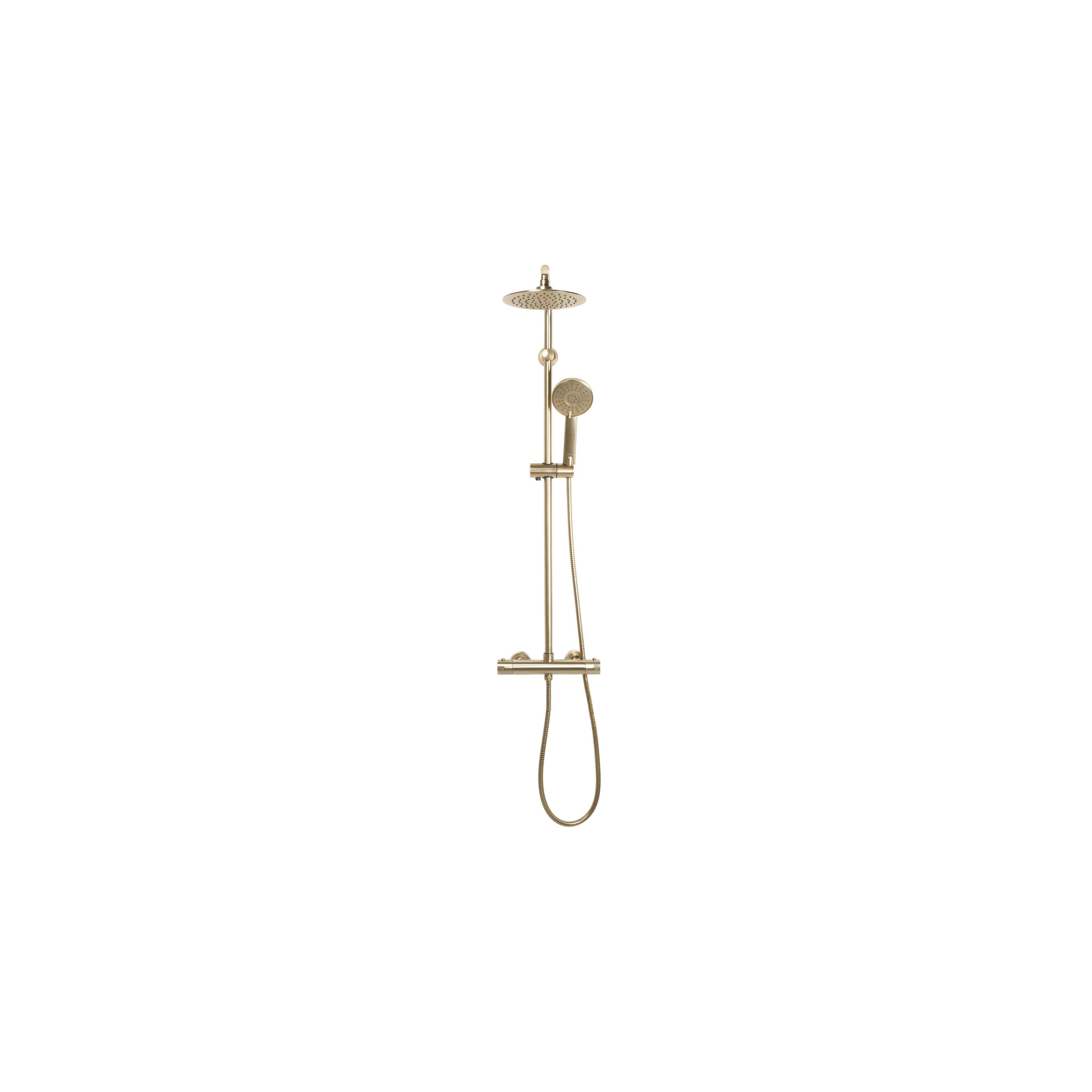 Conjunto de ducha con termostato REA Bliss brush gold