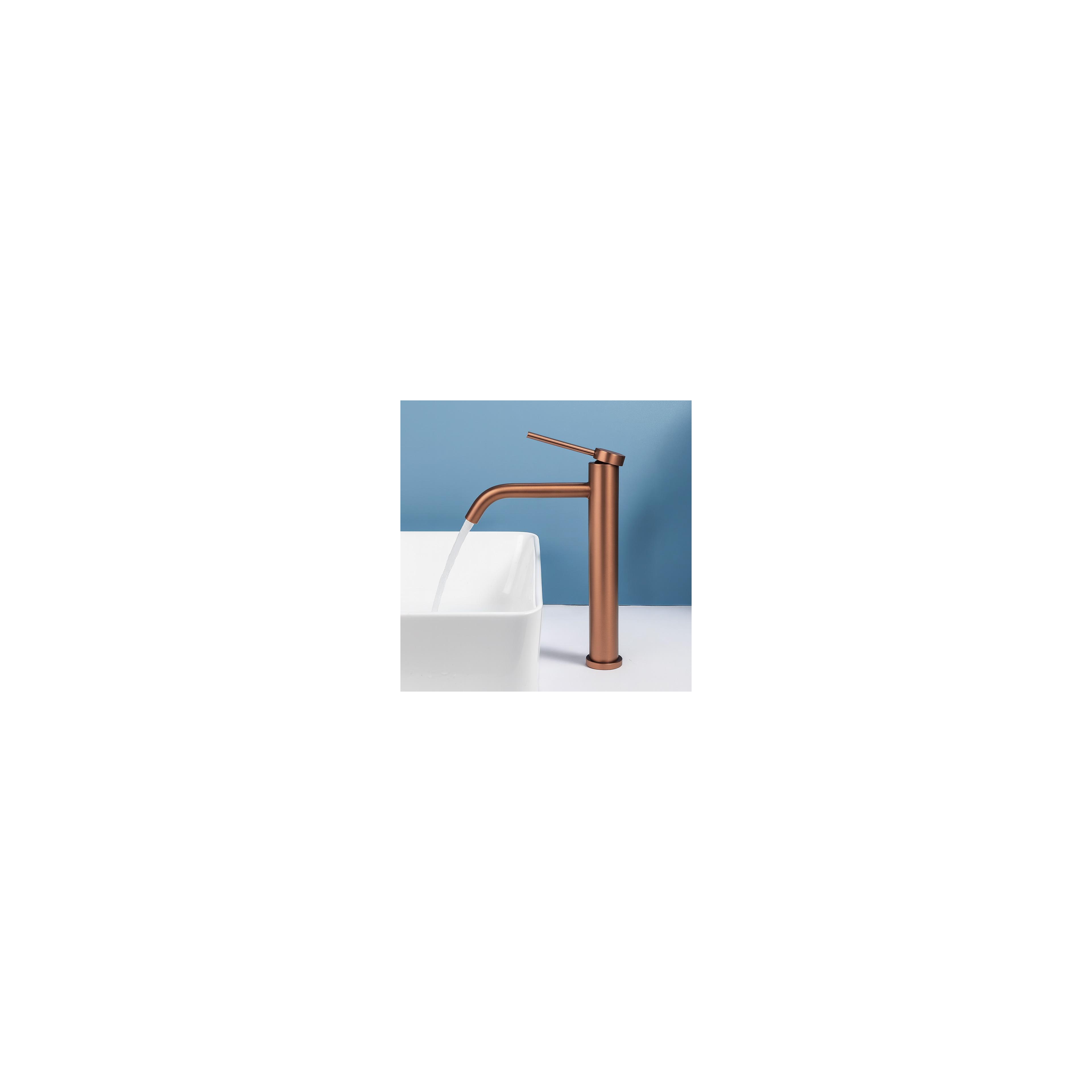 Βρύση νιπτήρα REA CLIF Brush Copper HIGH