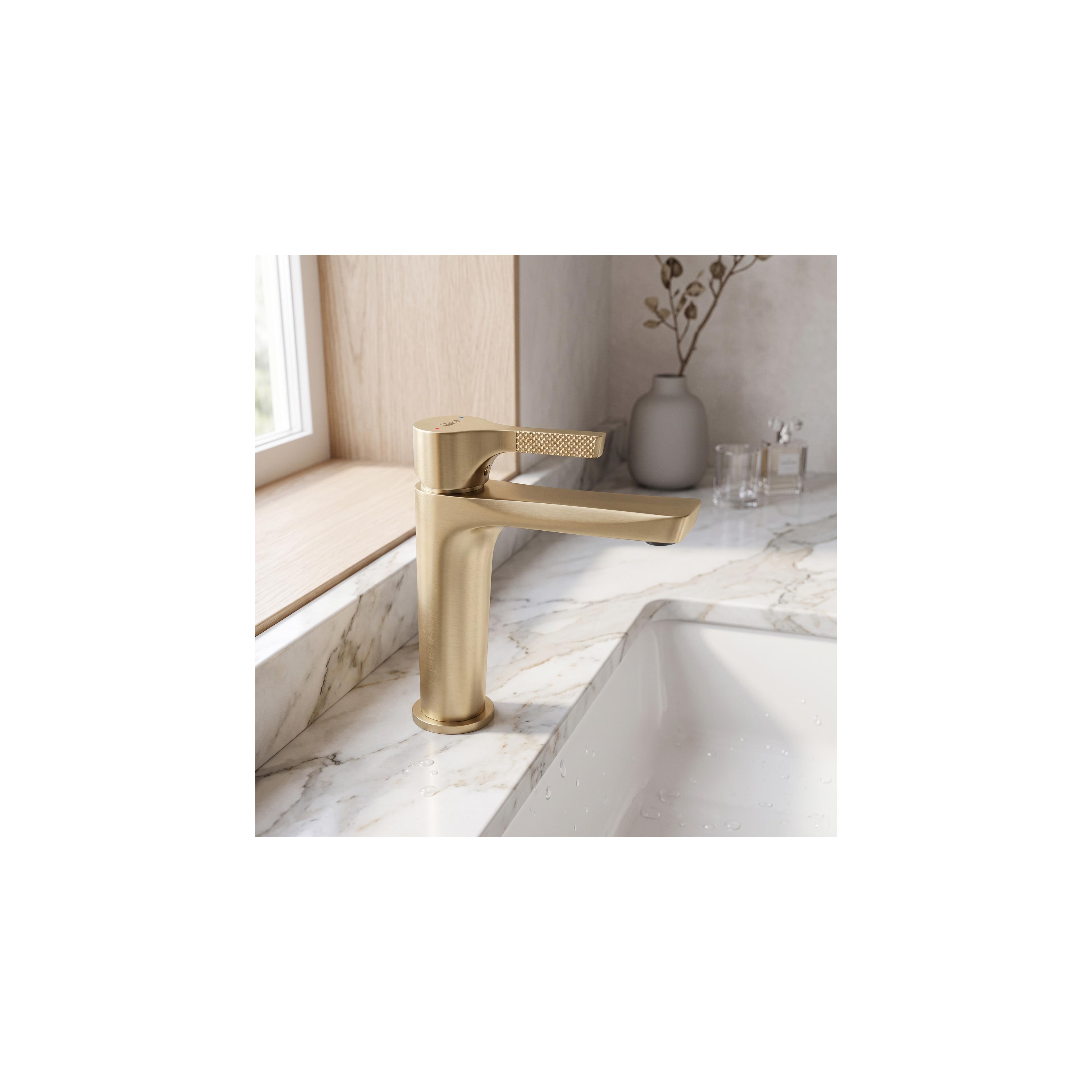 Robinet de lavabo PREMIUM Rea Maxim Brush Gold Low