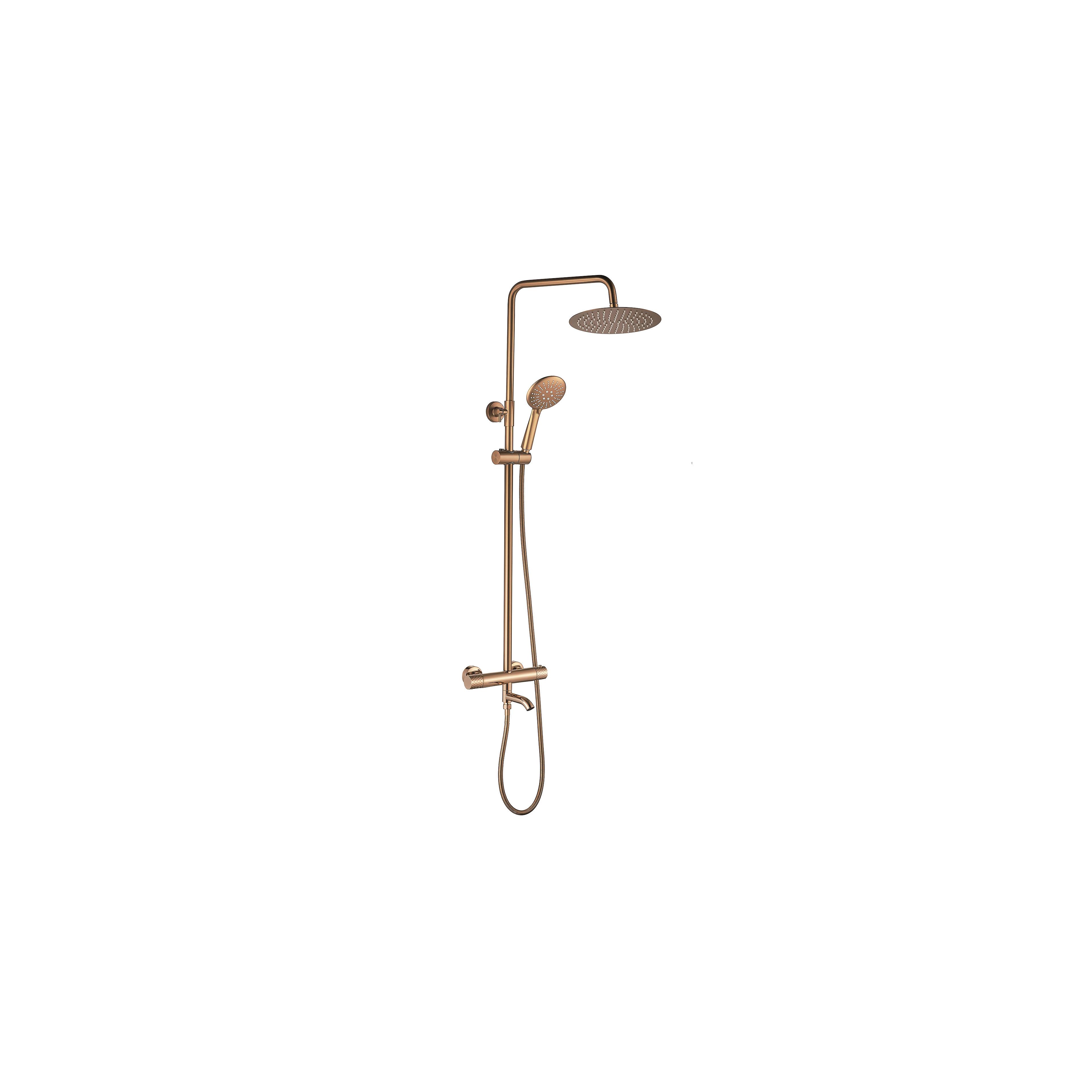 Thermostatic shower system Rea Lungo Diamond Copper