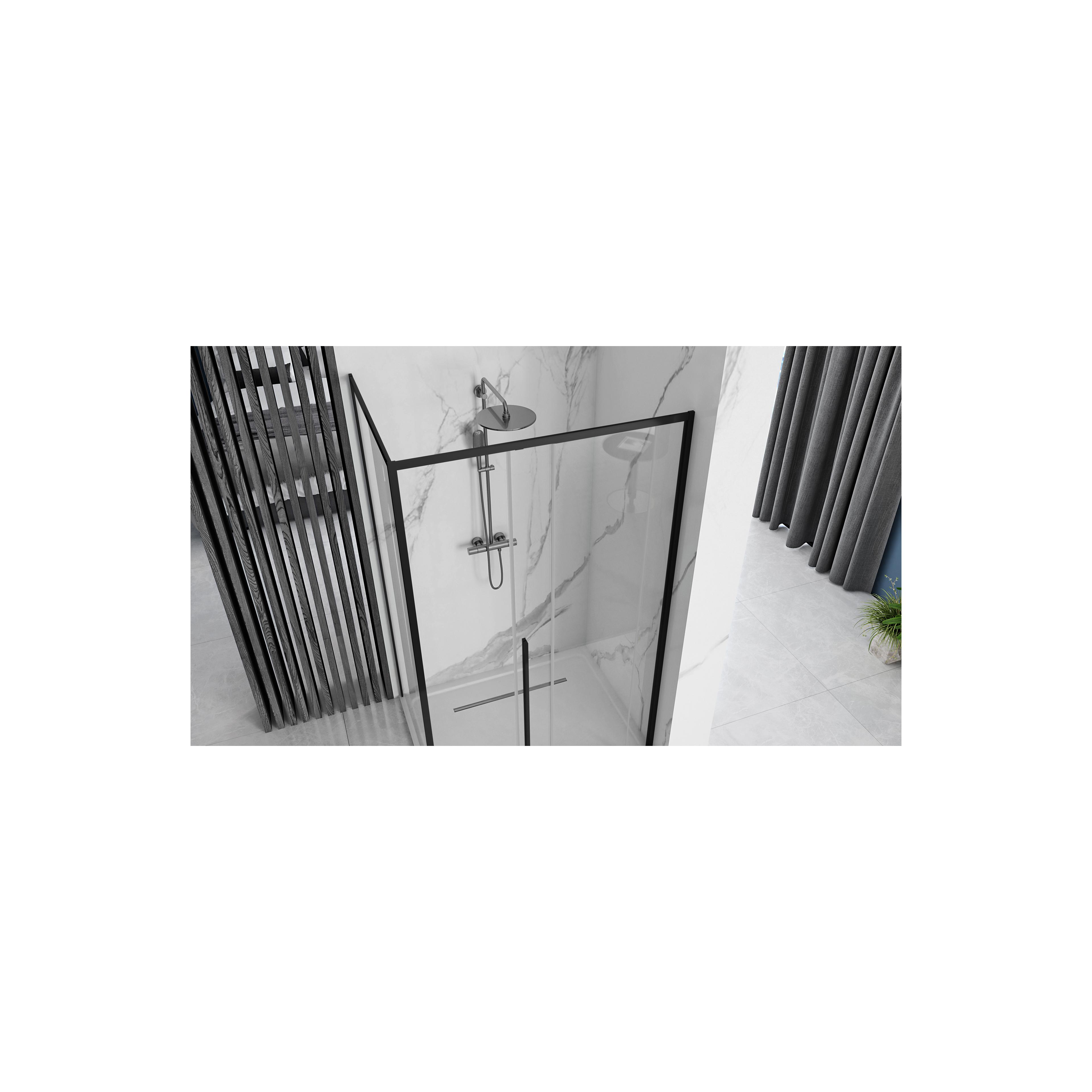 Cabina de dus SOLAR BLACK MAT 100x80cm