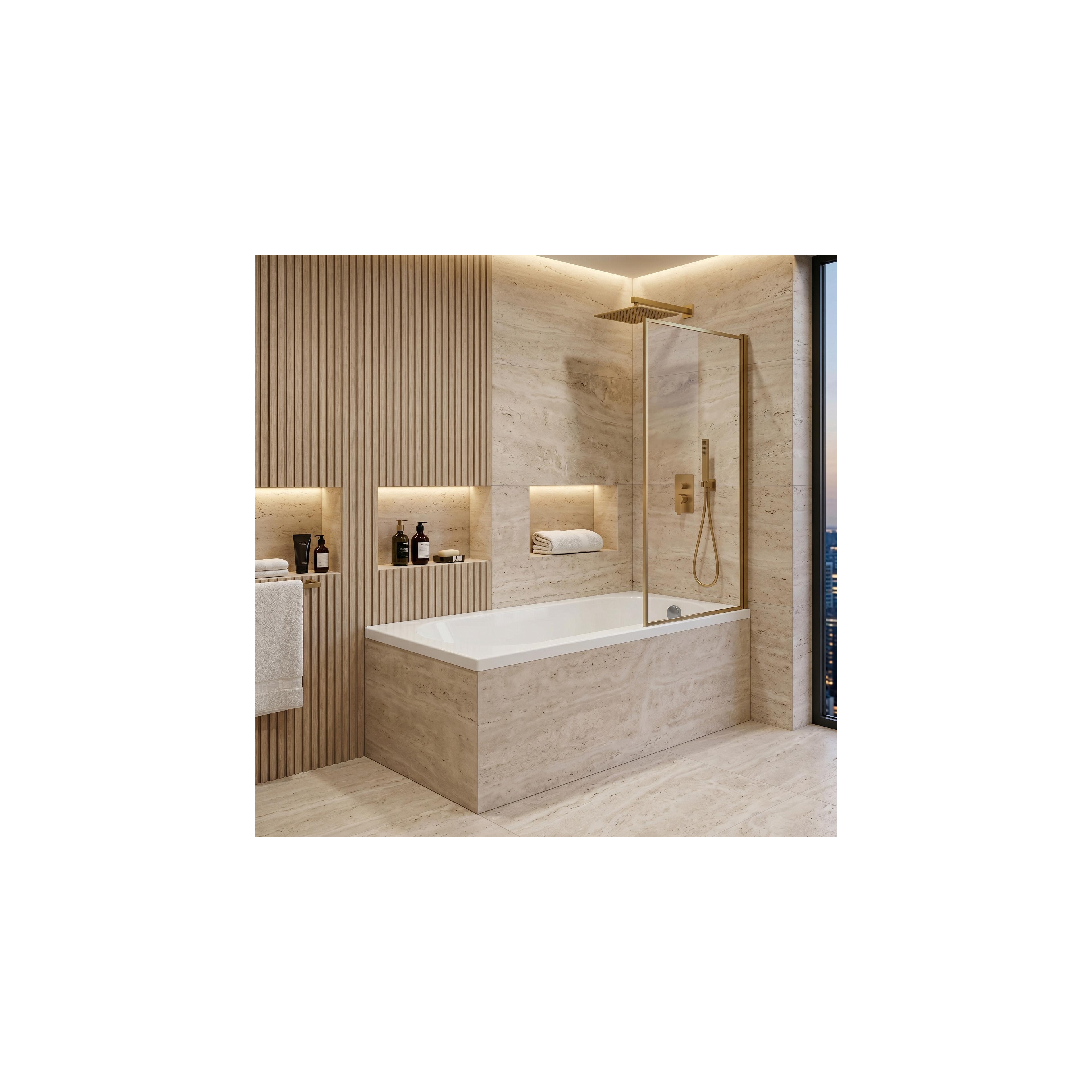 Built-in acrylic bathtub Rea Gloria 140
