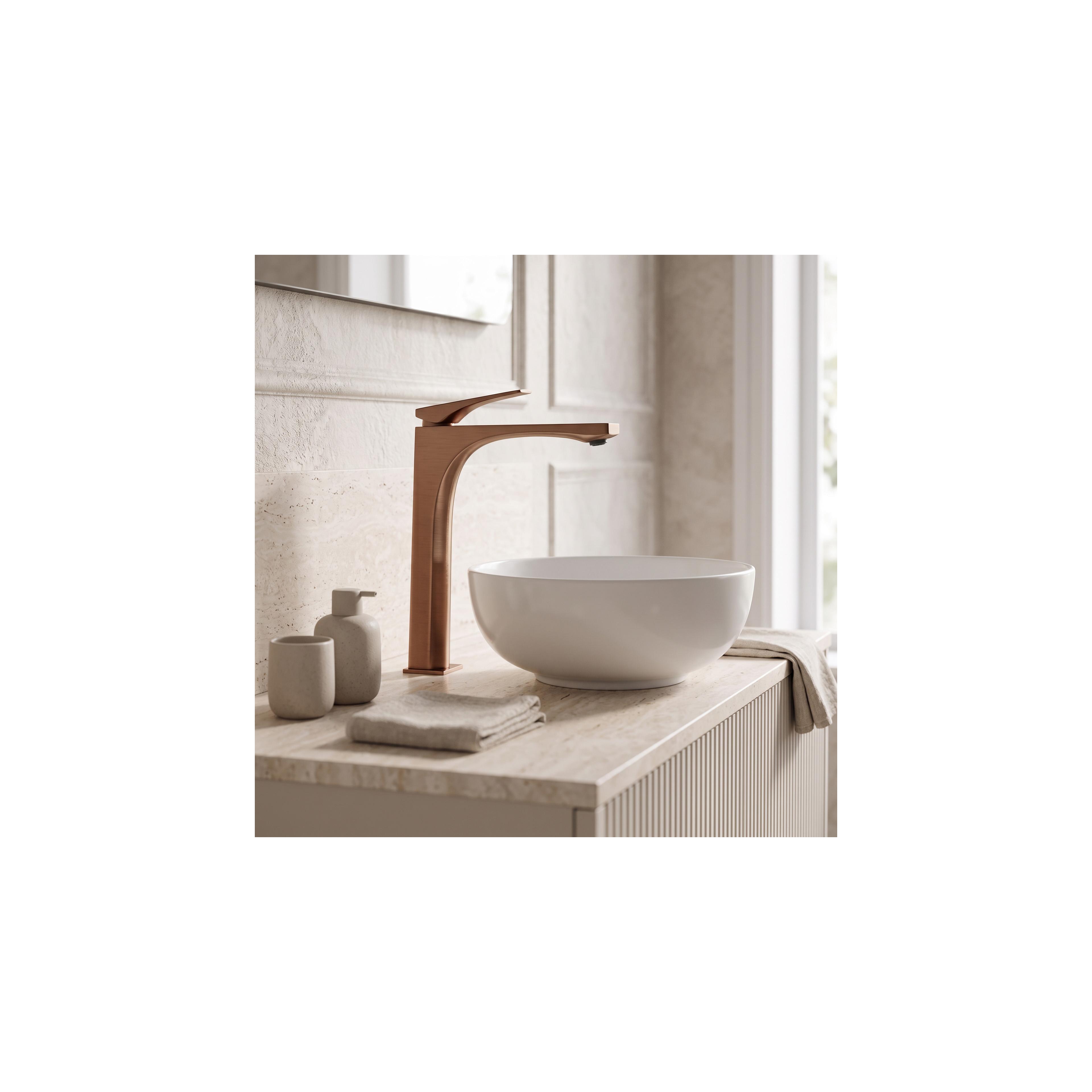 Bathroom faucet PREMIUM Rea Joe Brush Copper High