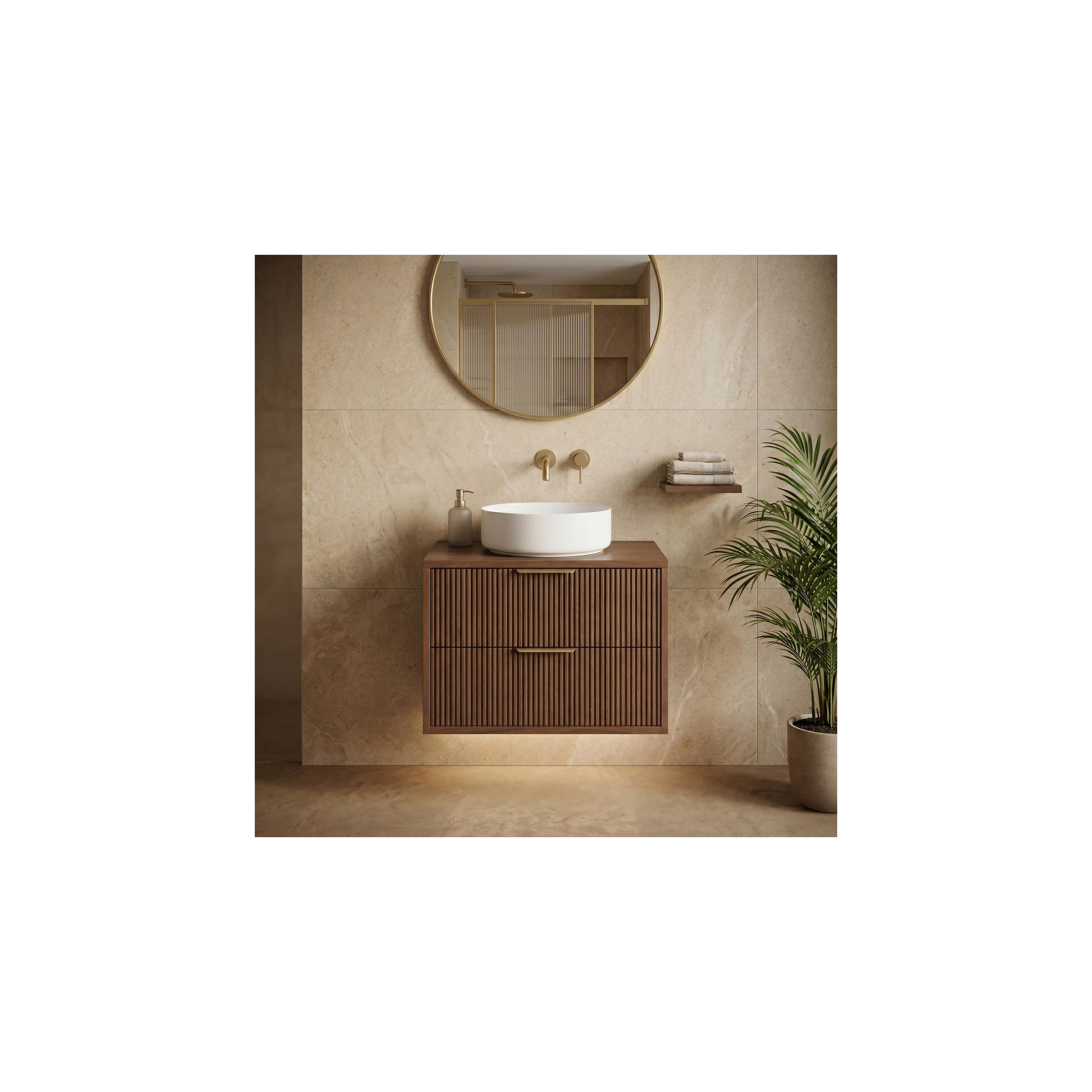 Bathroom vanity cabinet Rea Mono 60cm Brown
